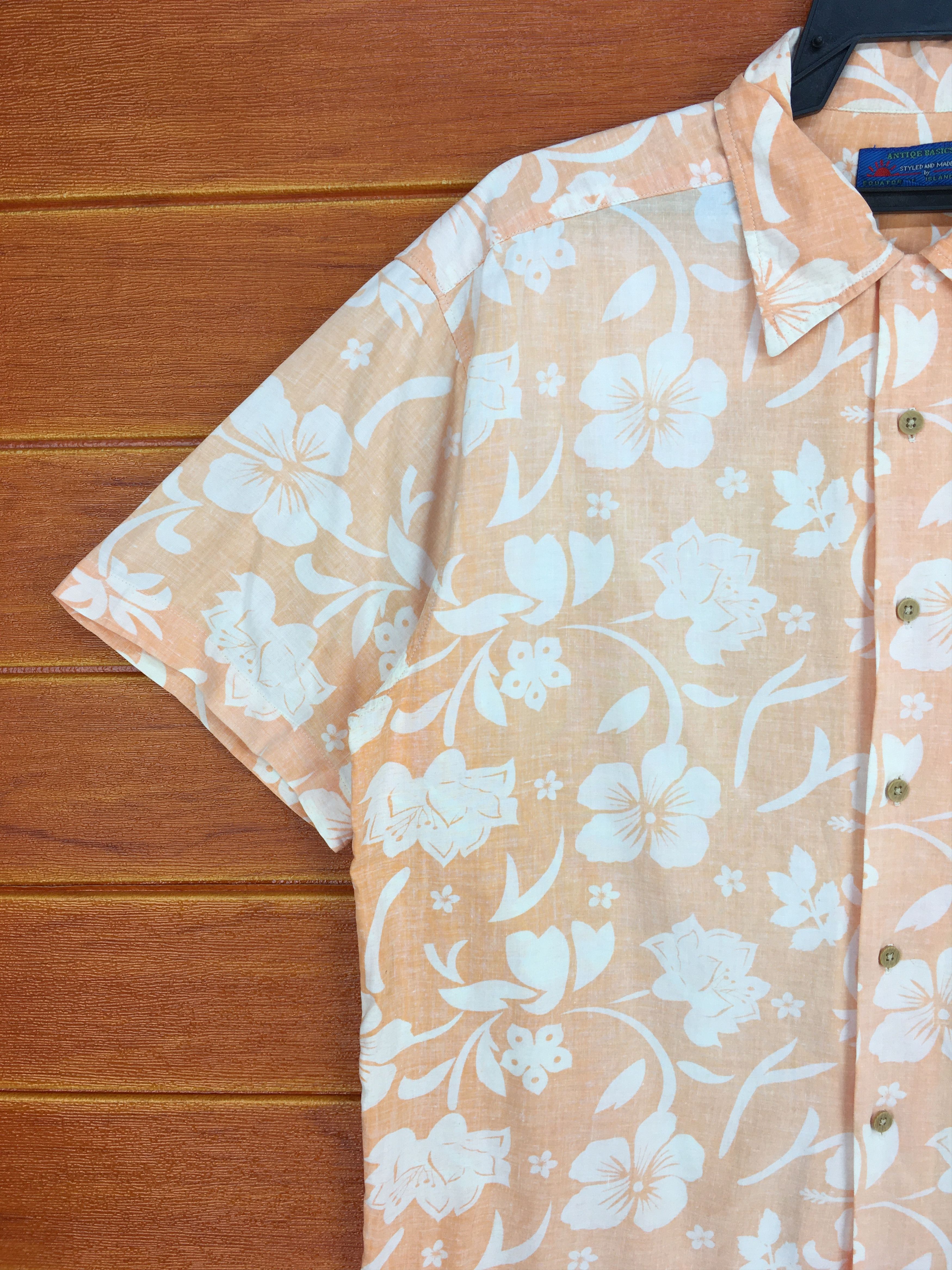 Japanese Brand Vintage EQUATORIAL ISLAND Reverse Print Hawaiian Shirt Size US M / EU 48-50 / 2 - 2 Thumbnail