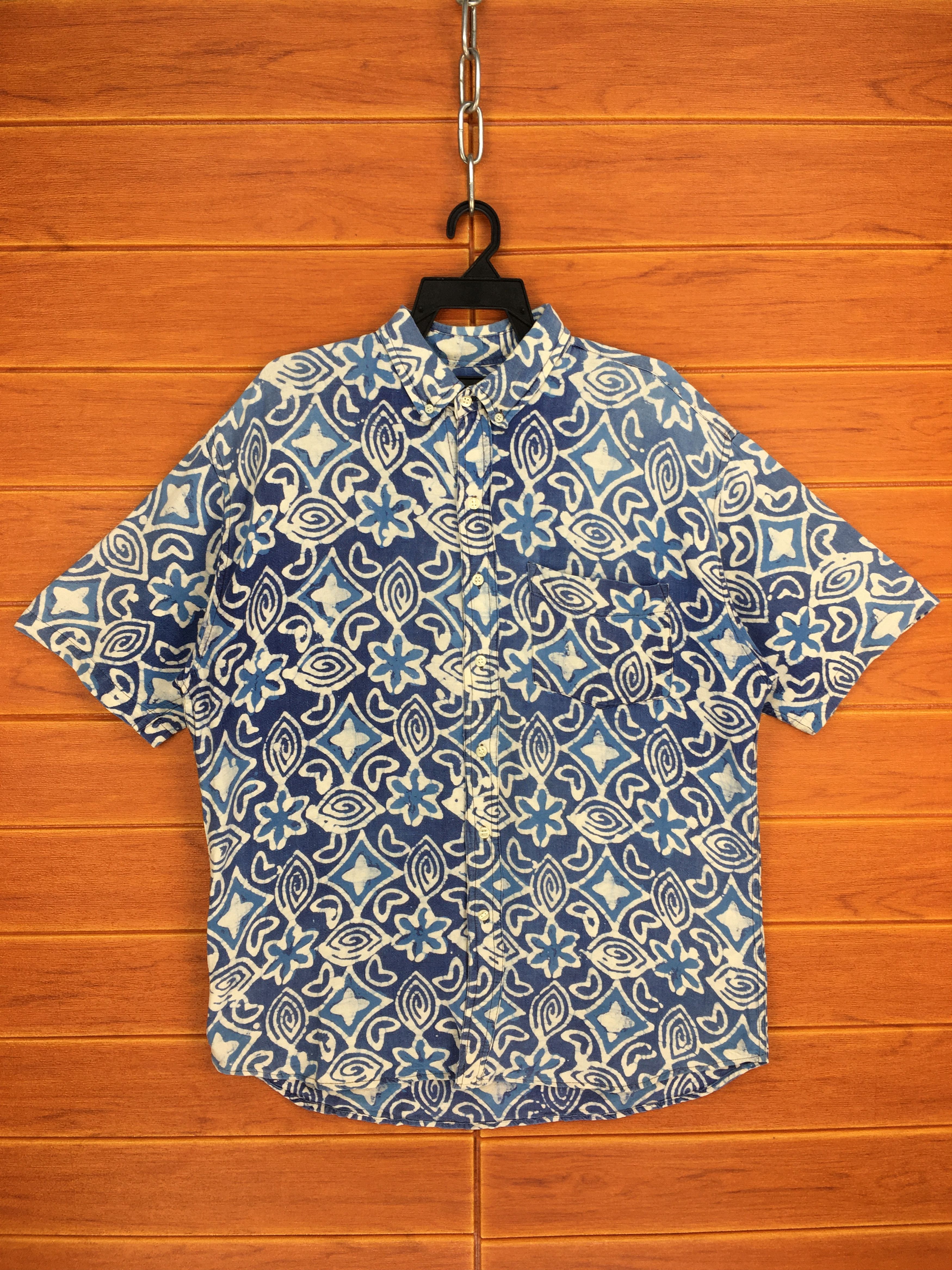 Japanese Brand Special Issue RIGGINS Tie Dye Hawaiian Shirt Size US L / EU 52-54 / 3 - 1 Thumbnail
