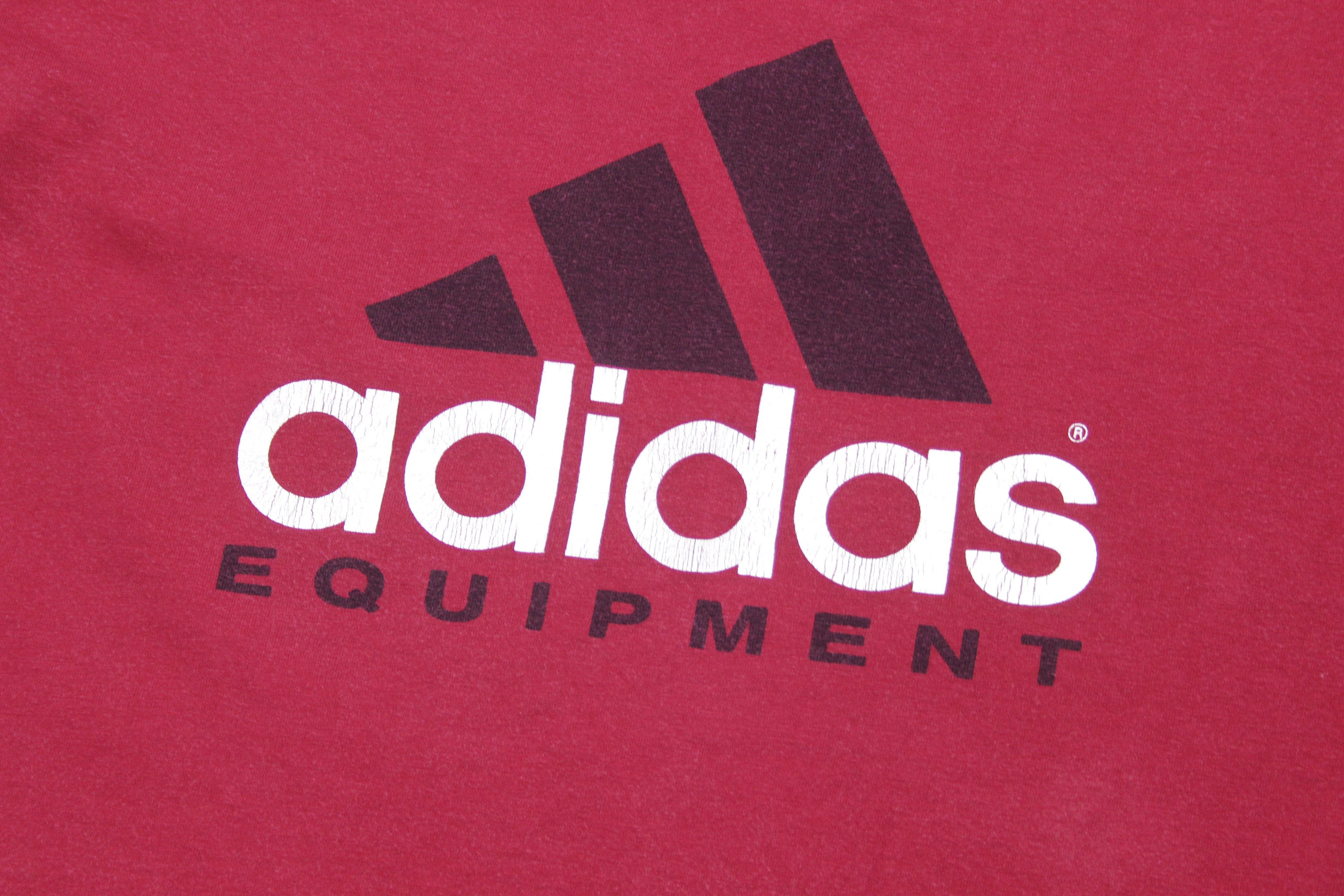 Adidas 90S Equipment Big Logo T-Shirt Size US L / EU 52-54 / 3 - 3 Thumbnail