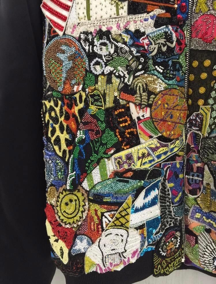 Hedi Slimane × Saint Laurent Paris 16SS Limited Beaded Badges Teddy Bomber sz48 Size US M / EU 48-50 / 2 - 14 Thumbnail