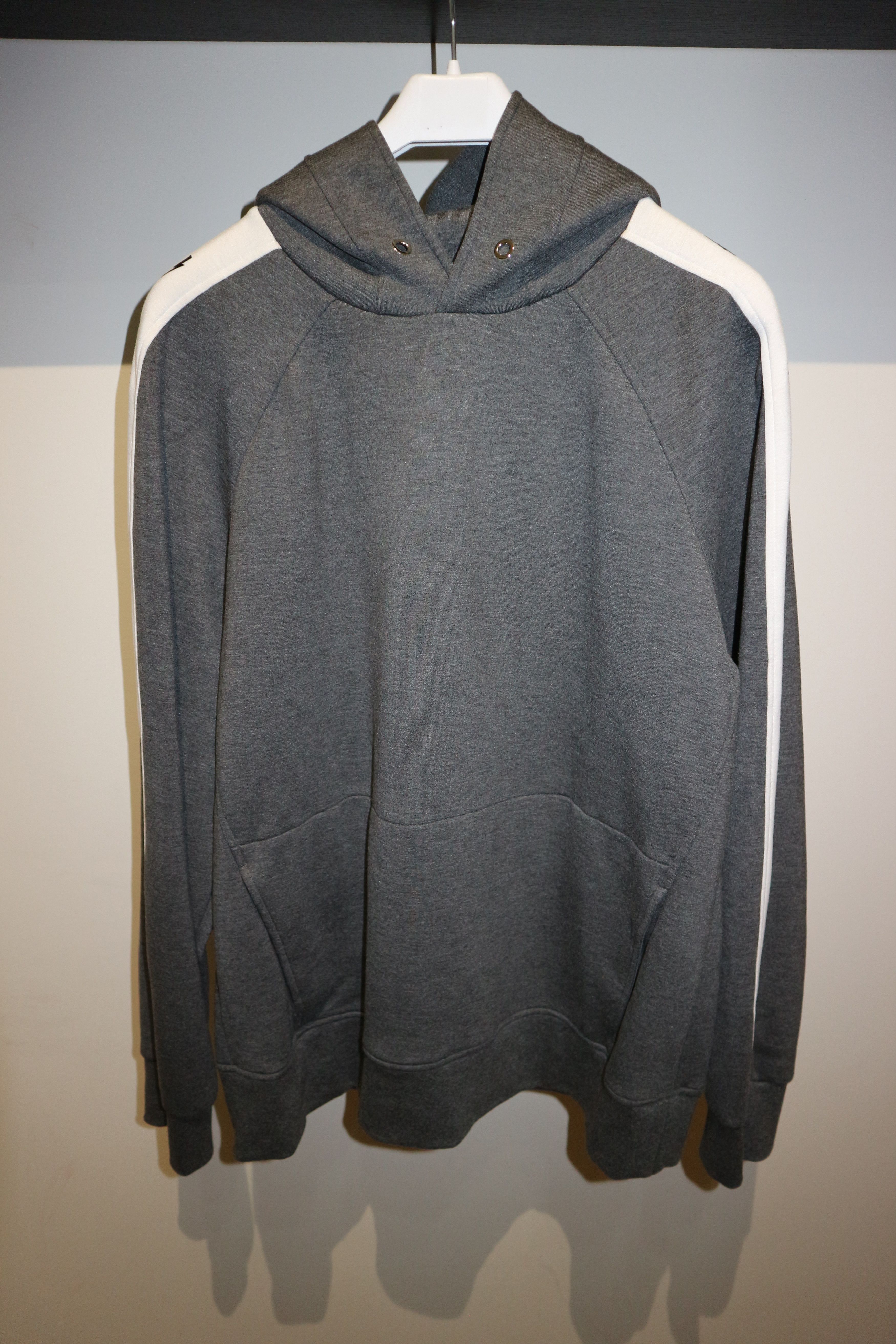 side stripes bolt hoodie