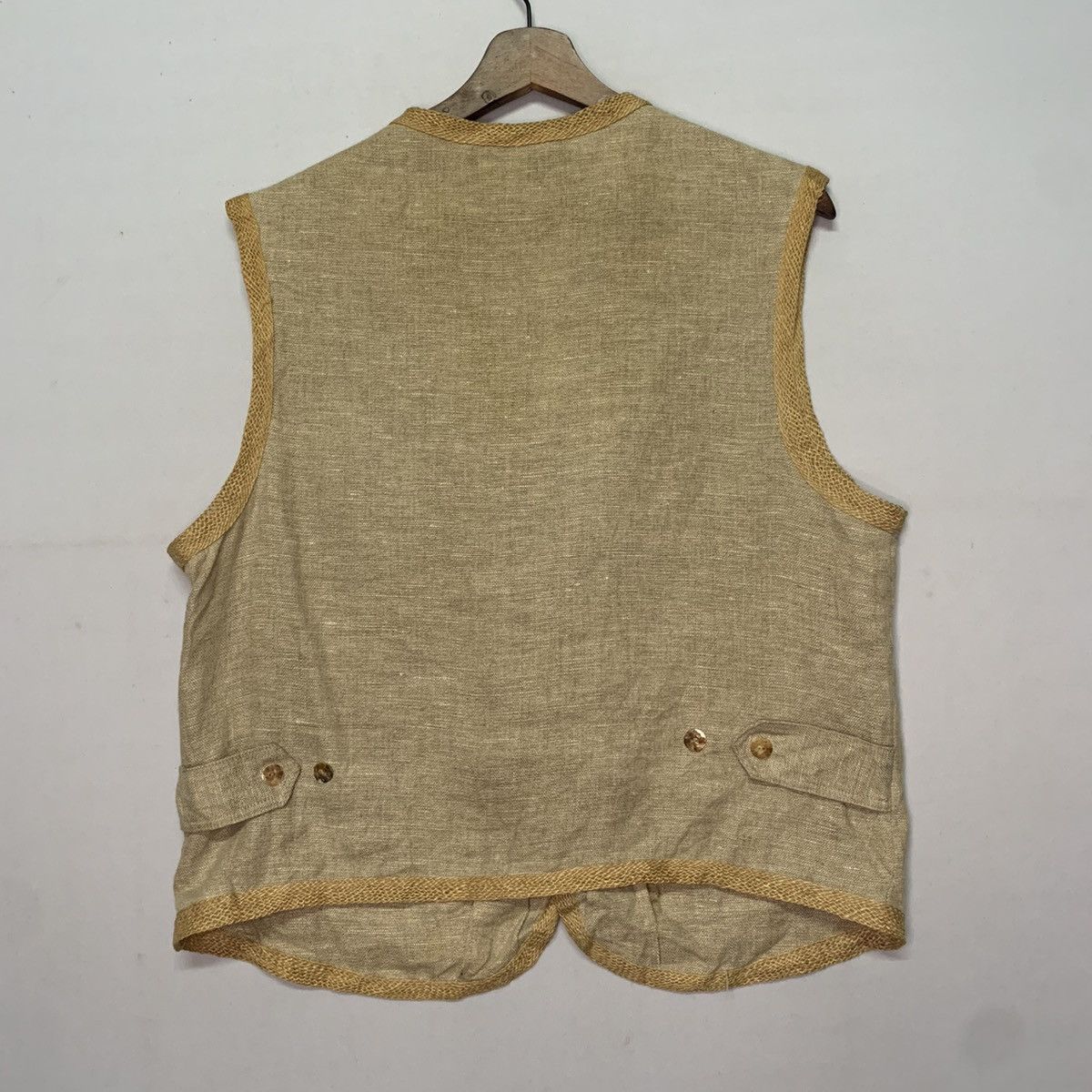 Japanese Brand × Vintage Vintage Harris Wallace Hemp Sleeveless Vest Medium Size Size US M / EU 48-50 / 2 - 6 Thumbnail