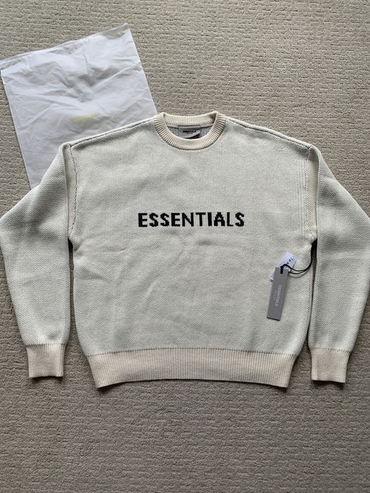 Fear of god best sale essentials knit sweater buttercream