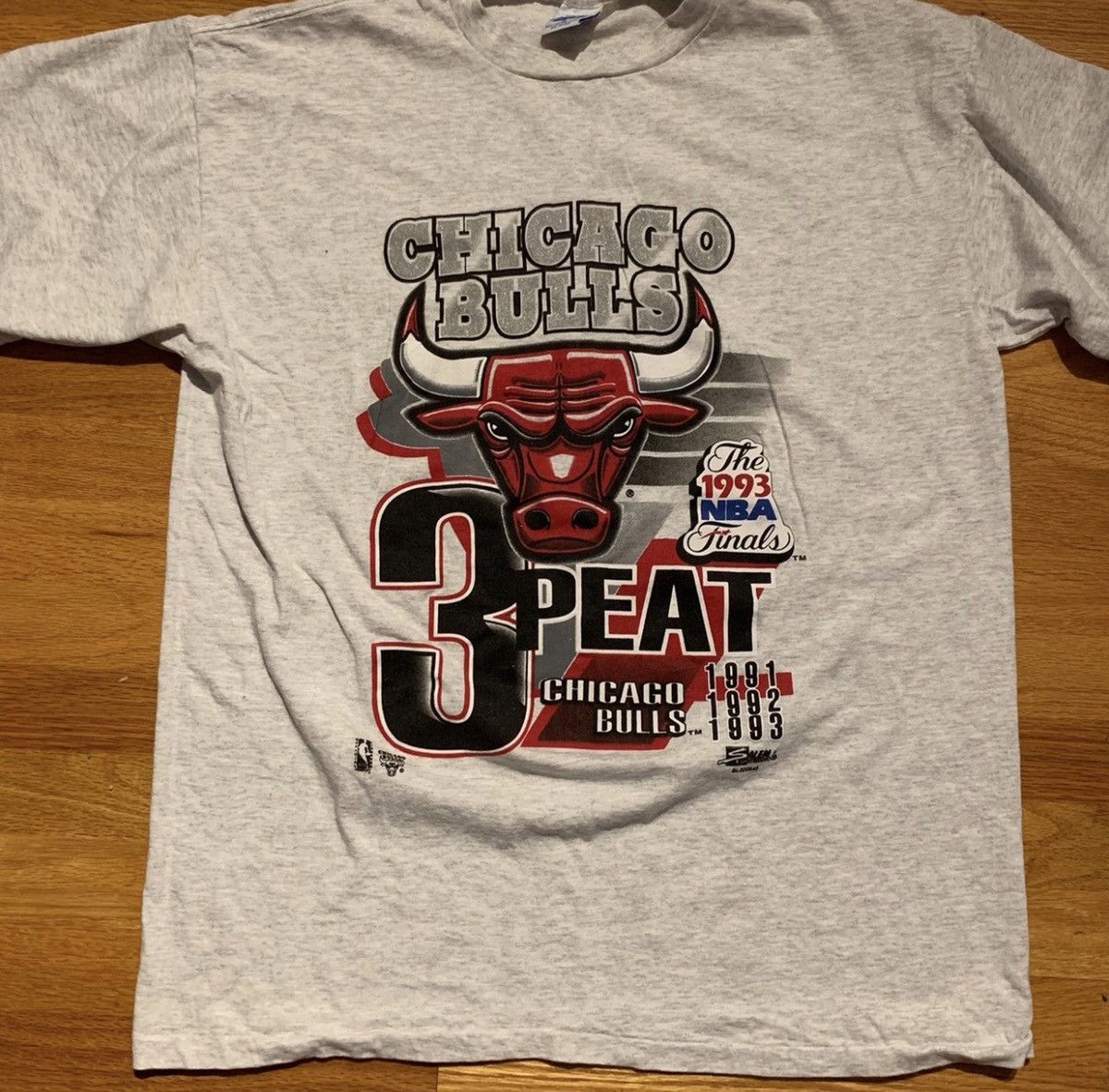 Jordan Brand Vintage 1993 bulls 3 peat shirt | Grailed