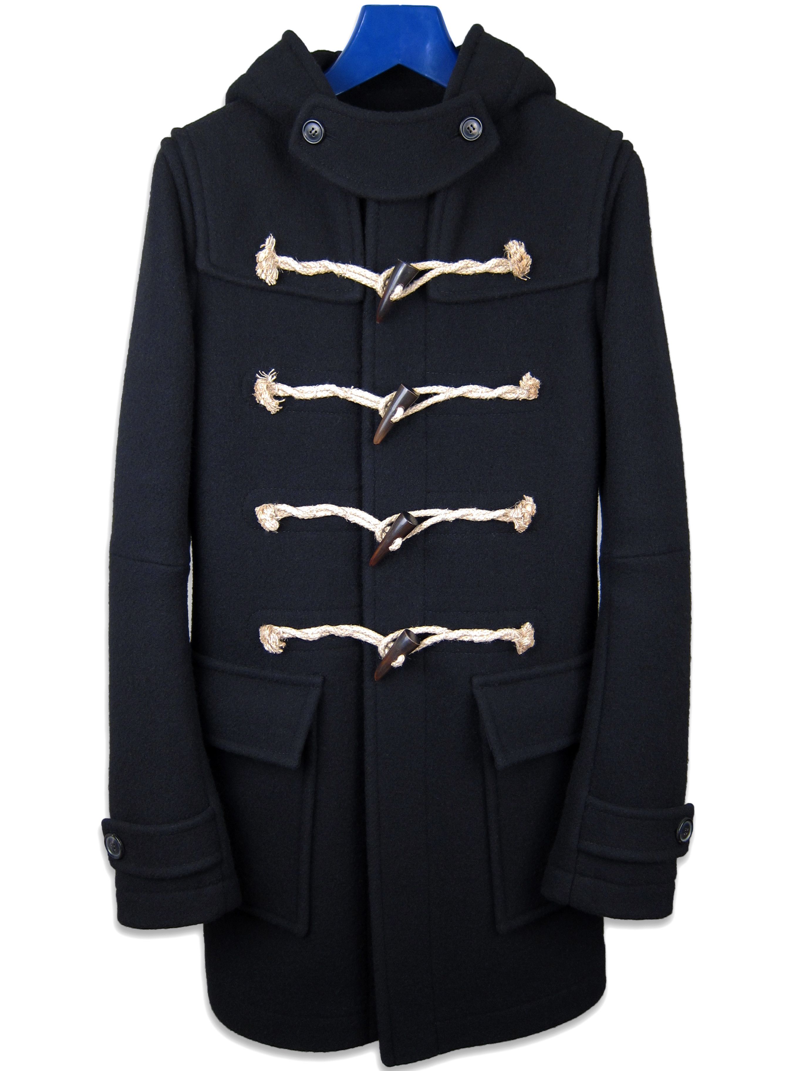 Balmain AW11 Black Hooded Duffel Coat sz. 44 | Grailed