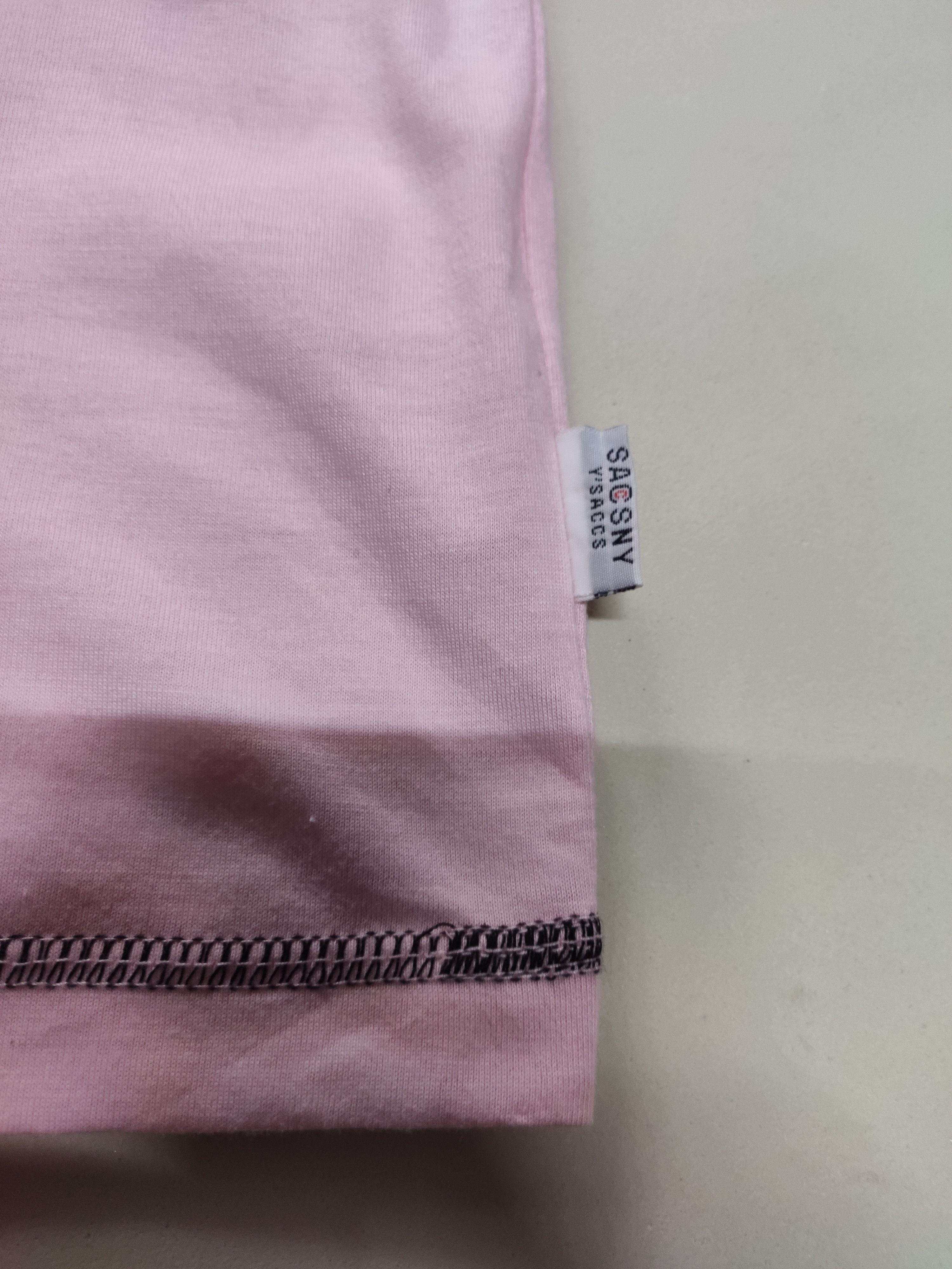 Designer × Japanese Brand × Yohji Yamamoto SACSNY Y'SACCS Short Sleeve Pink T-Shirt / Tee Size US M / EU 48-50 / 2 - 5 Thumbnail