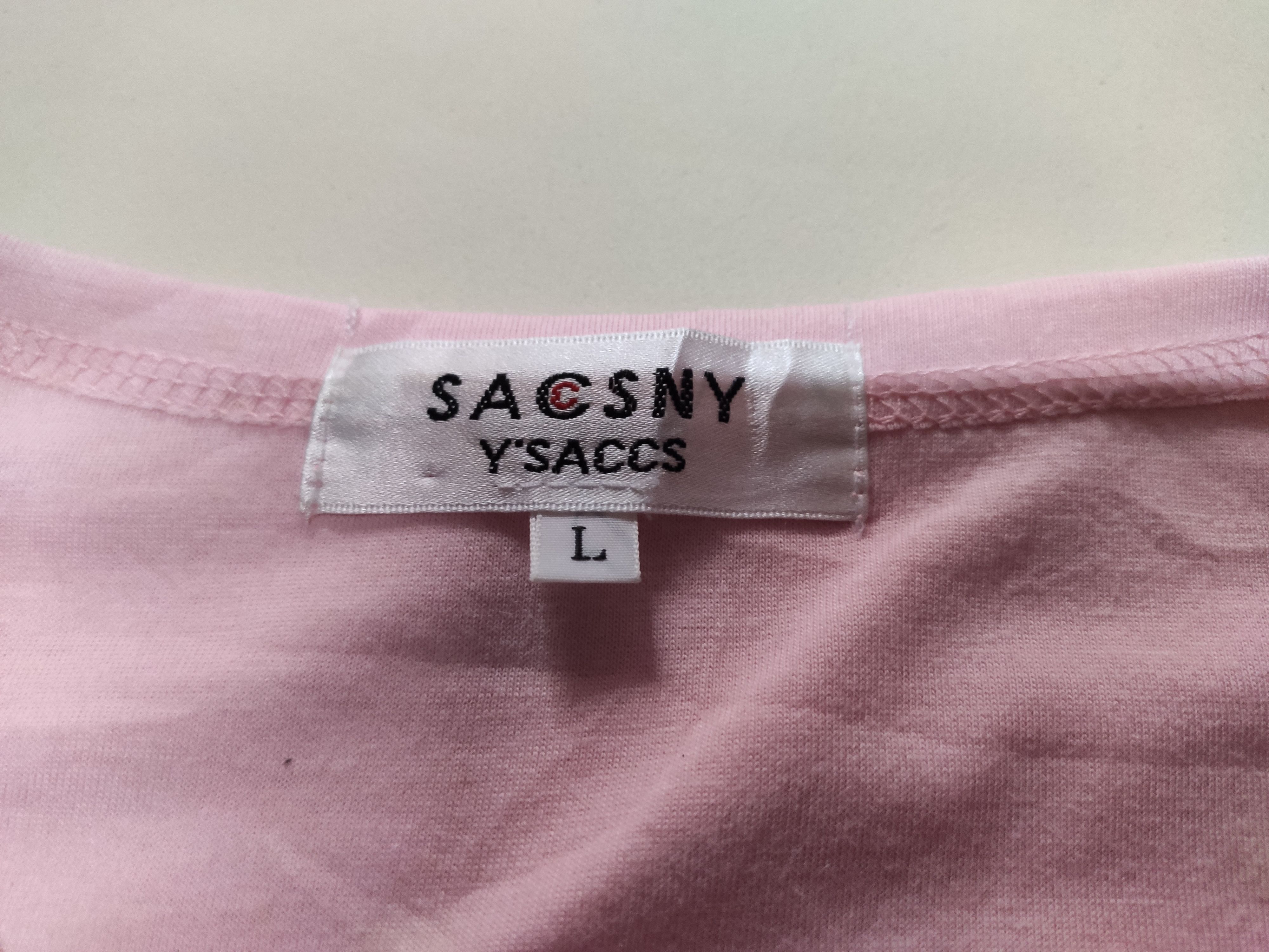 Designer × Japanese Brand × Yohji Yamamoto SACSNY Y'SACCS Short Sleeve Pink T-Shirt / Tee Size US M / EU 48-50 / 2 - 4 Thumbnail