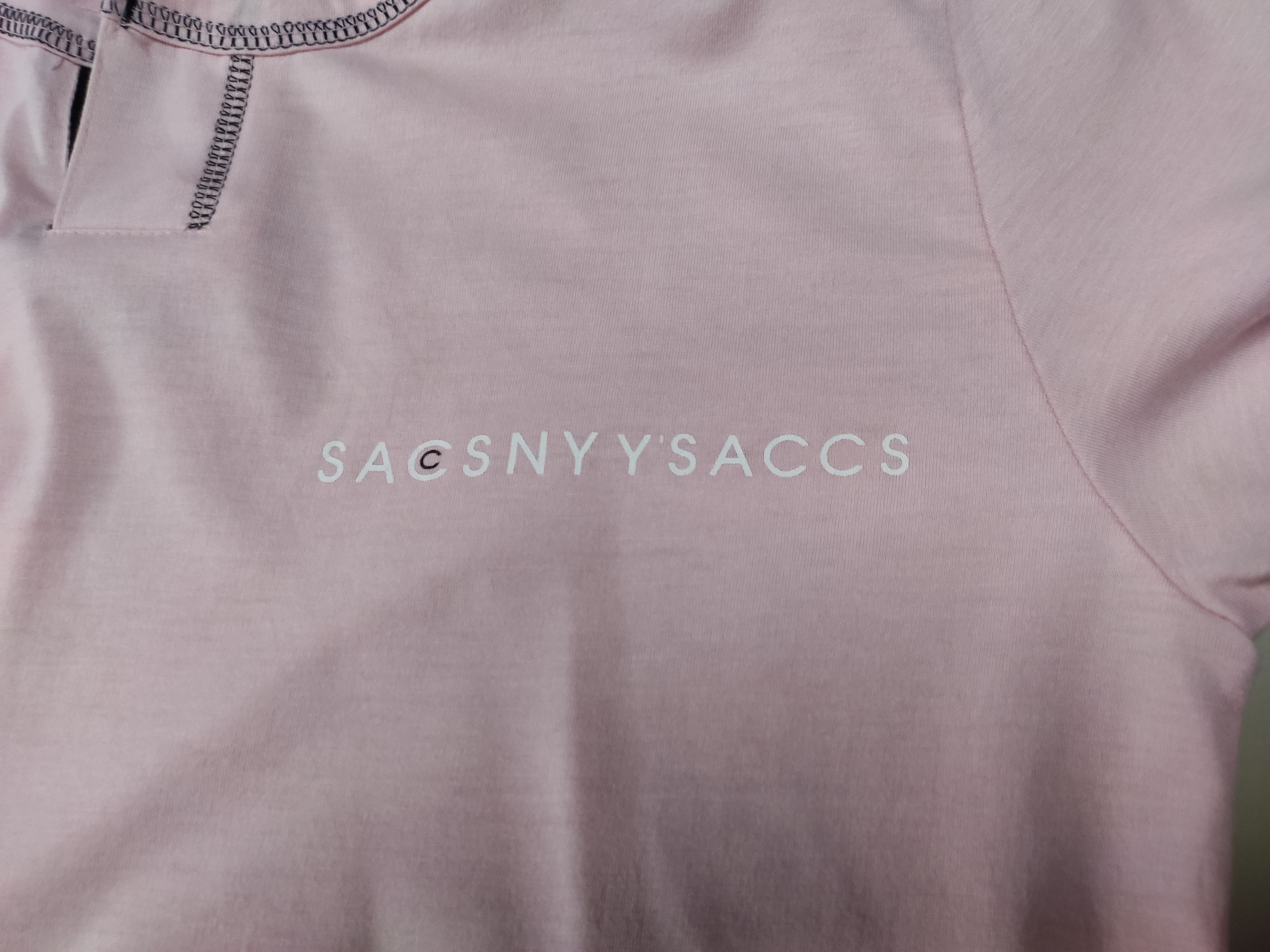 Designer × Japanese Brand × Yohji Yamamoto SACSNY Y'SACCS Short Sleeve Pink T-Shirt / Tee Size US M / EU 48-50 / 2 - 3 Thumbnail