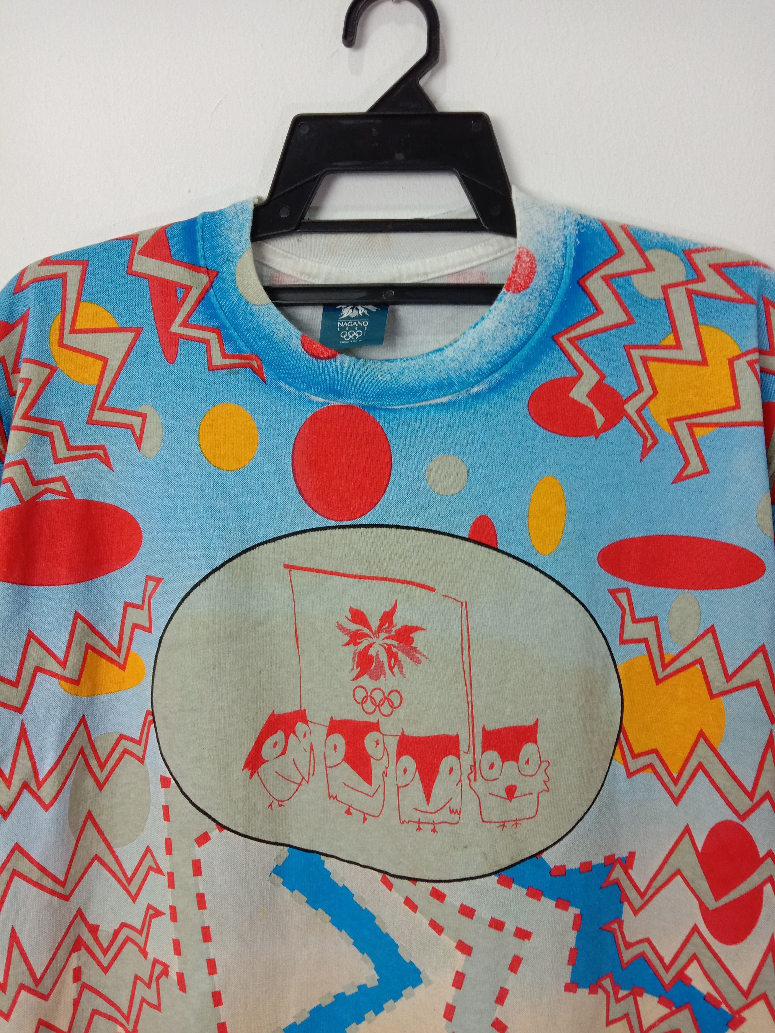 Vintage 90s OLYMPIC NAGANO All Over Printed Size US L / EU 52-54 / 3 - 3 Thumbnail