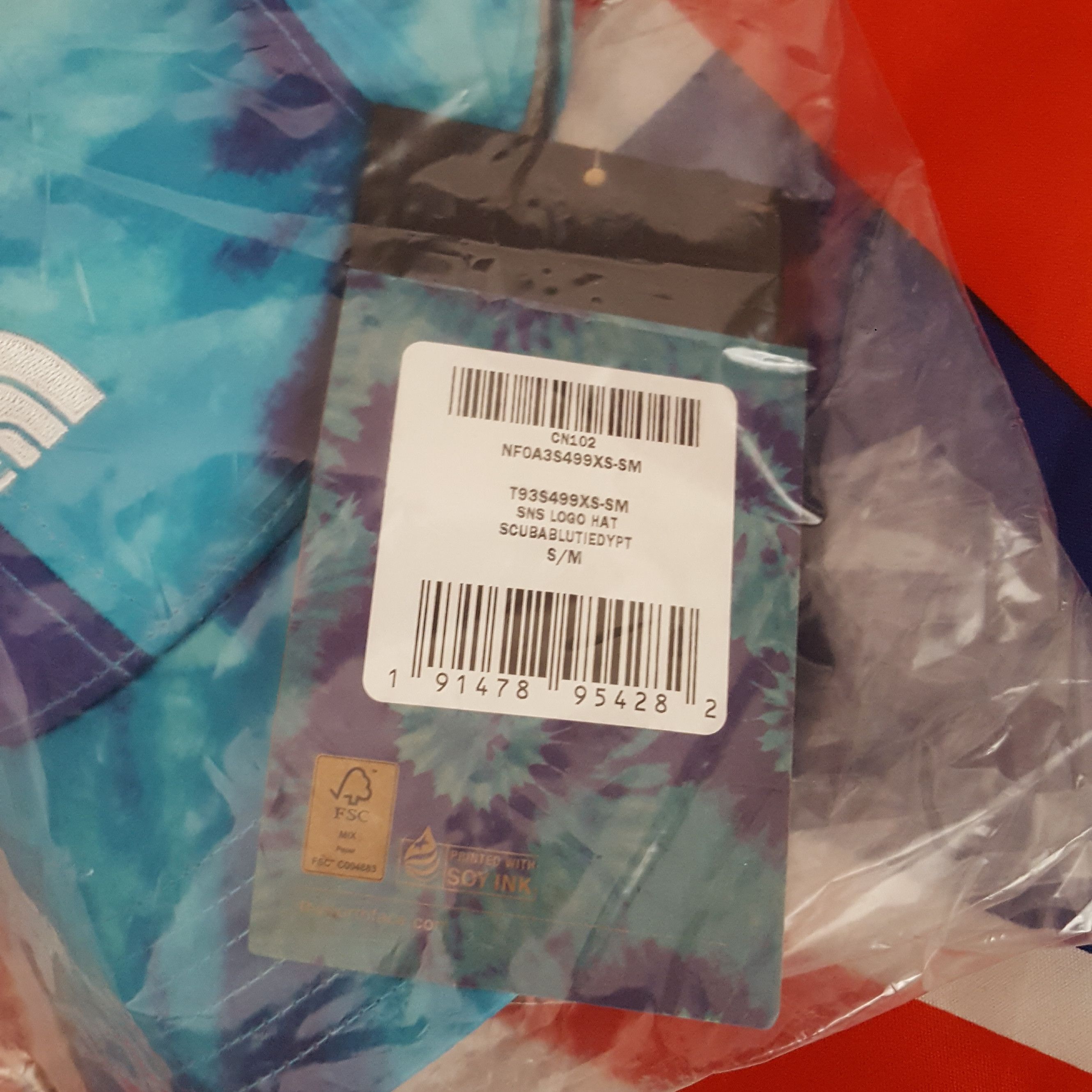 Sneakersnstuff × The North Face TNF x SNS Blue Tie Dye Hat Size ONE SIZE - 3 Thumbnail