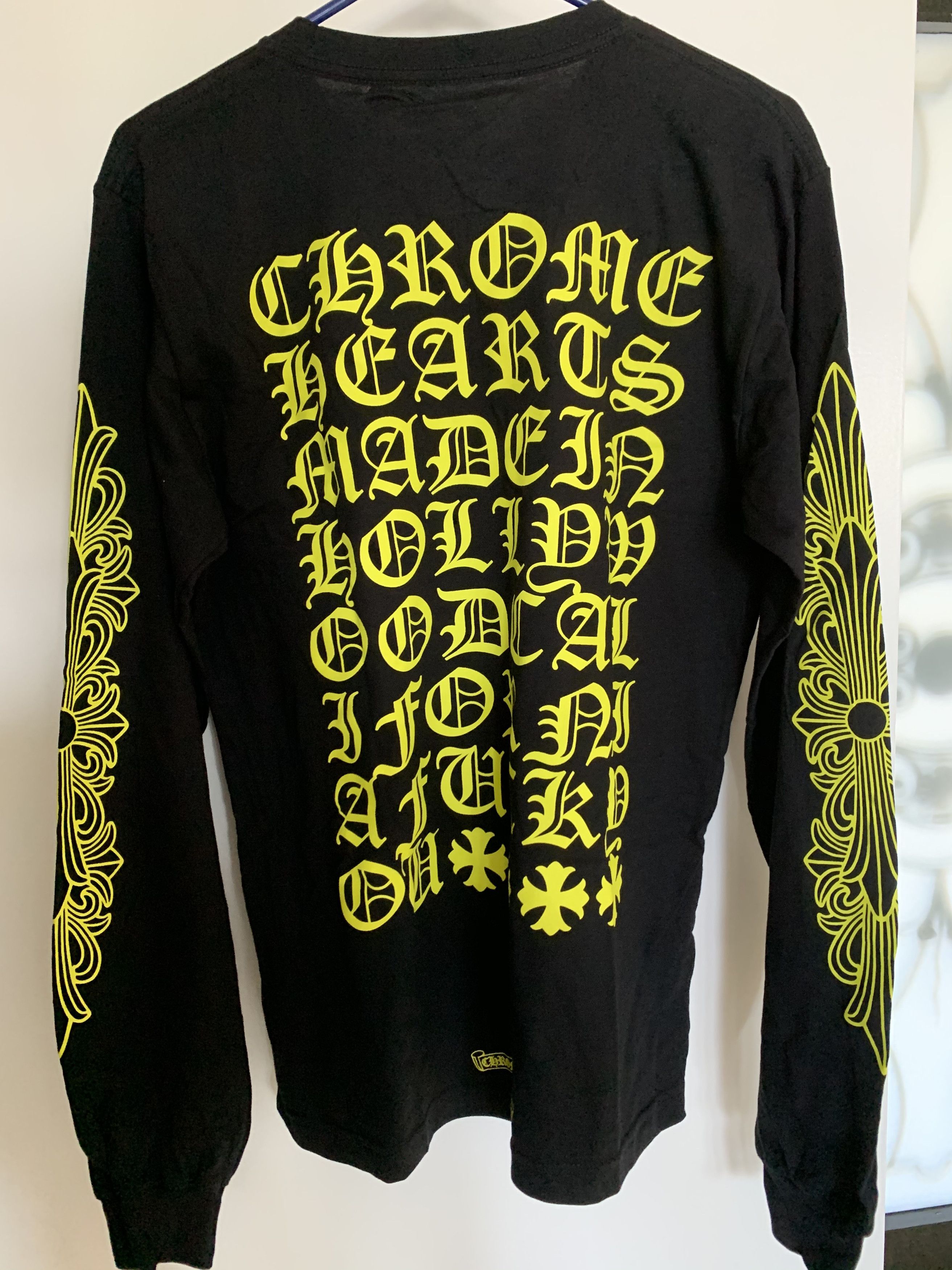 Chrome Hearts Chrome Hearts Black and Yellow Longsleeve Tee | Grailed