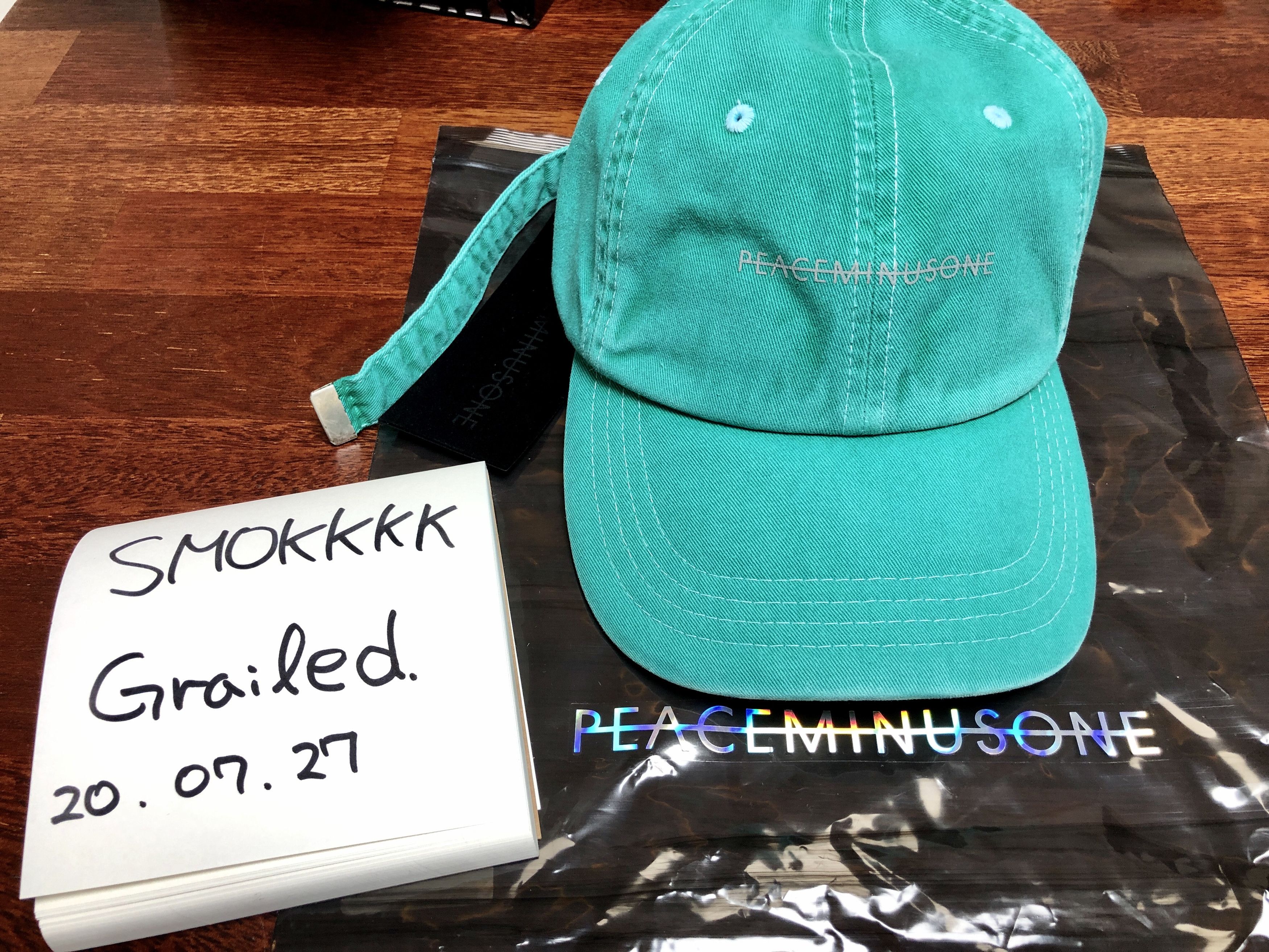 peaceminusone PMO VINTAGE COTTON CAP #1 GREEN | Grailed