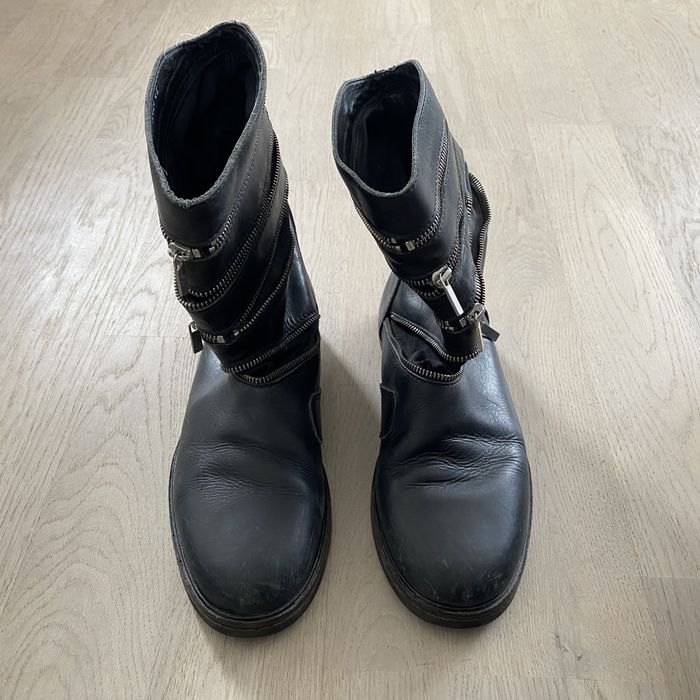Raf Simons Raf Simon Zipper Accordion Boots Grailed