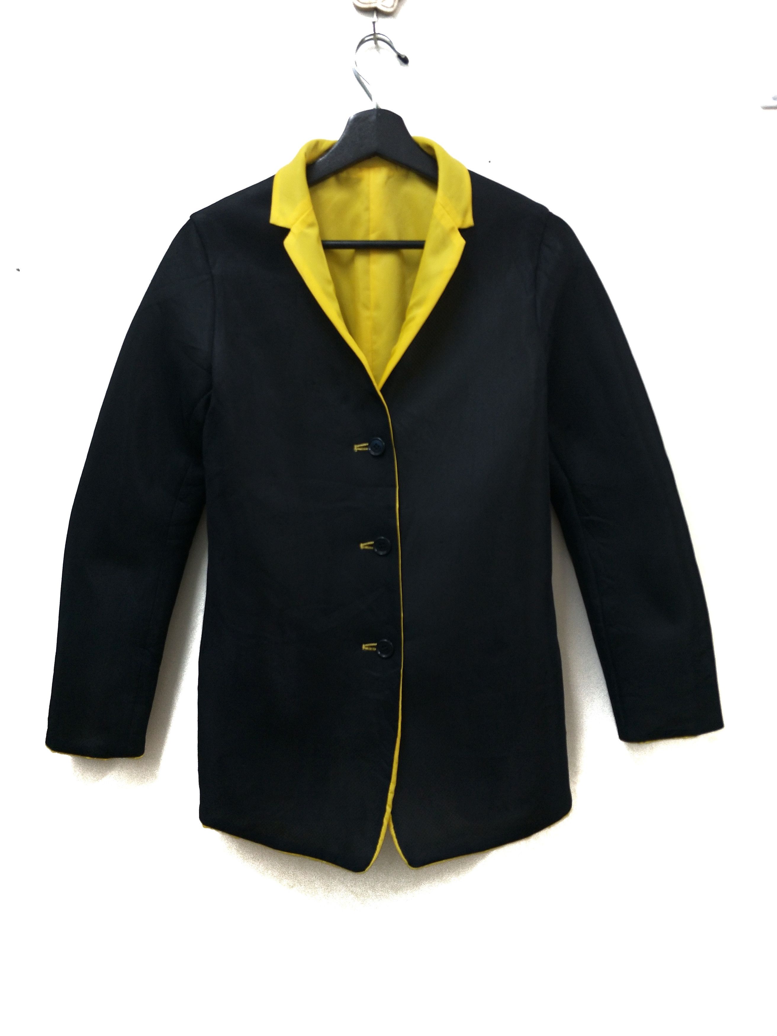 Yohji Yamamoto Y's Yellow Black Reversible Mesh Net Layer Vintage Size US S / EU 44-46 / 1 - 7 Thumbnail