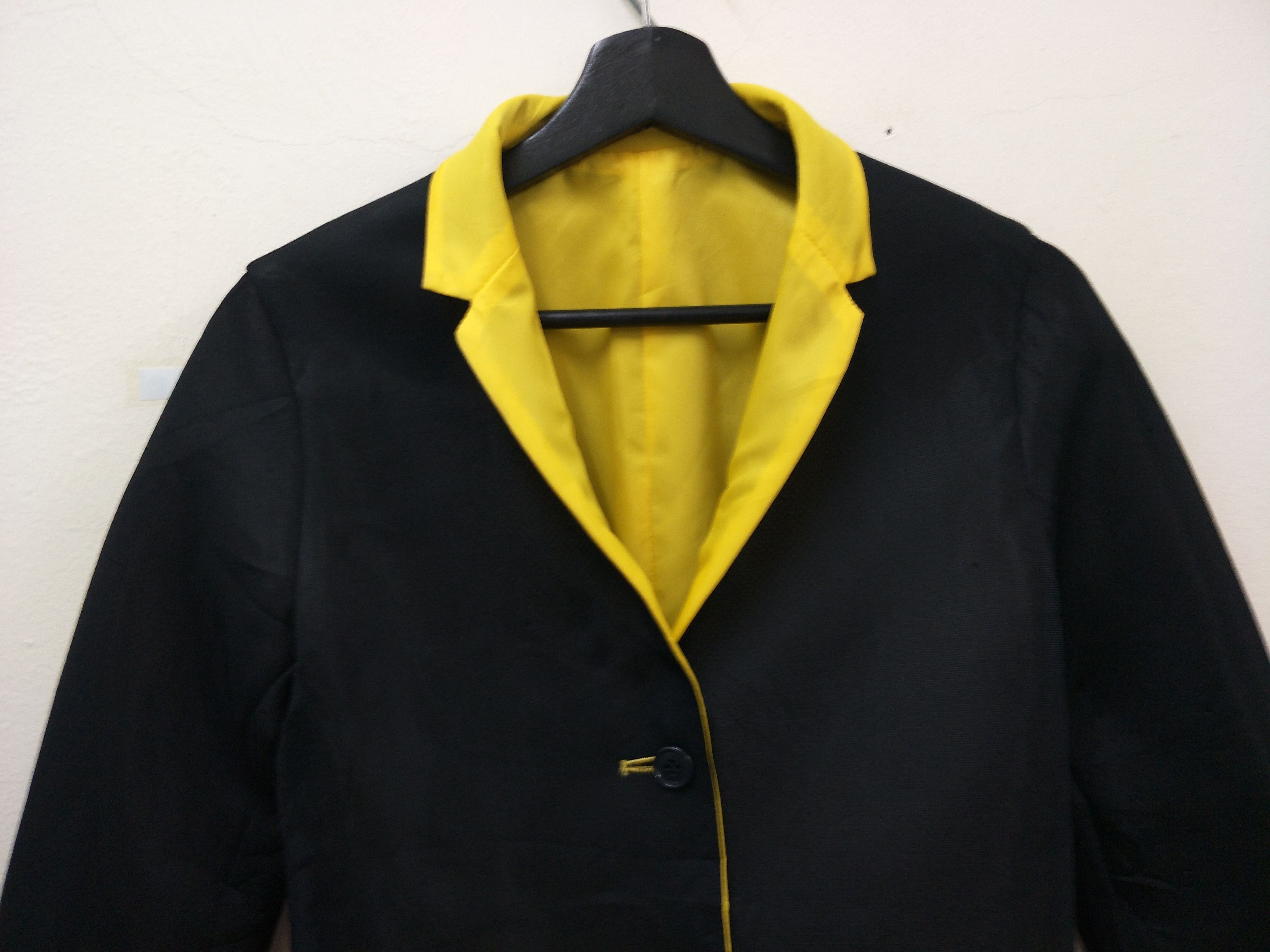 Yohji Yamamoto Y's Yellow Black Reversible Mesh Net Layer Vintage Size US S / EU 44-46 / 1 - 6 Thumbnail