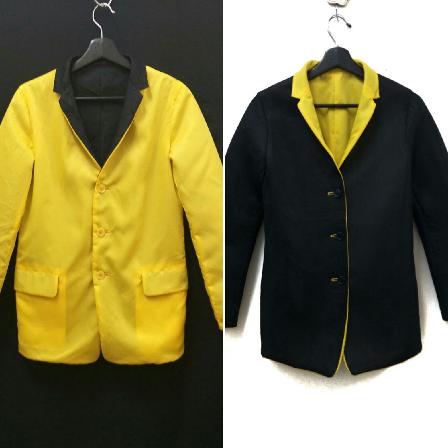 Yohji Yamamoto Y's Yellow Black Reversible Mesh Net Layer Vintage Size US S / EU 44-46 / 1 - 1 Thumbnail