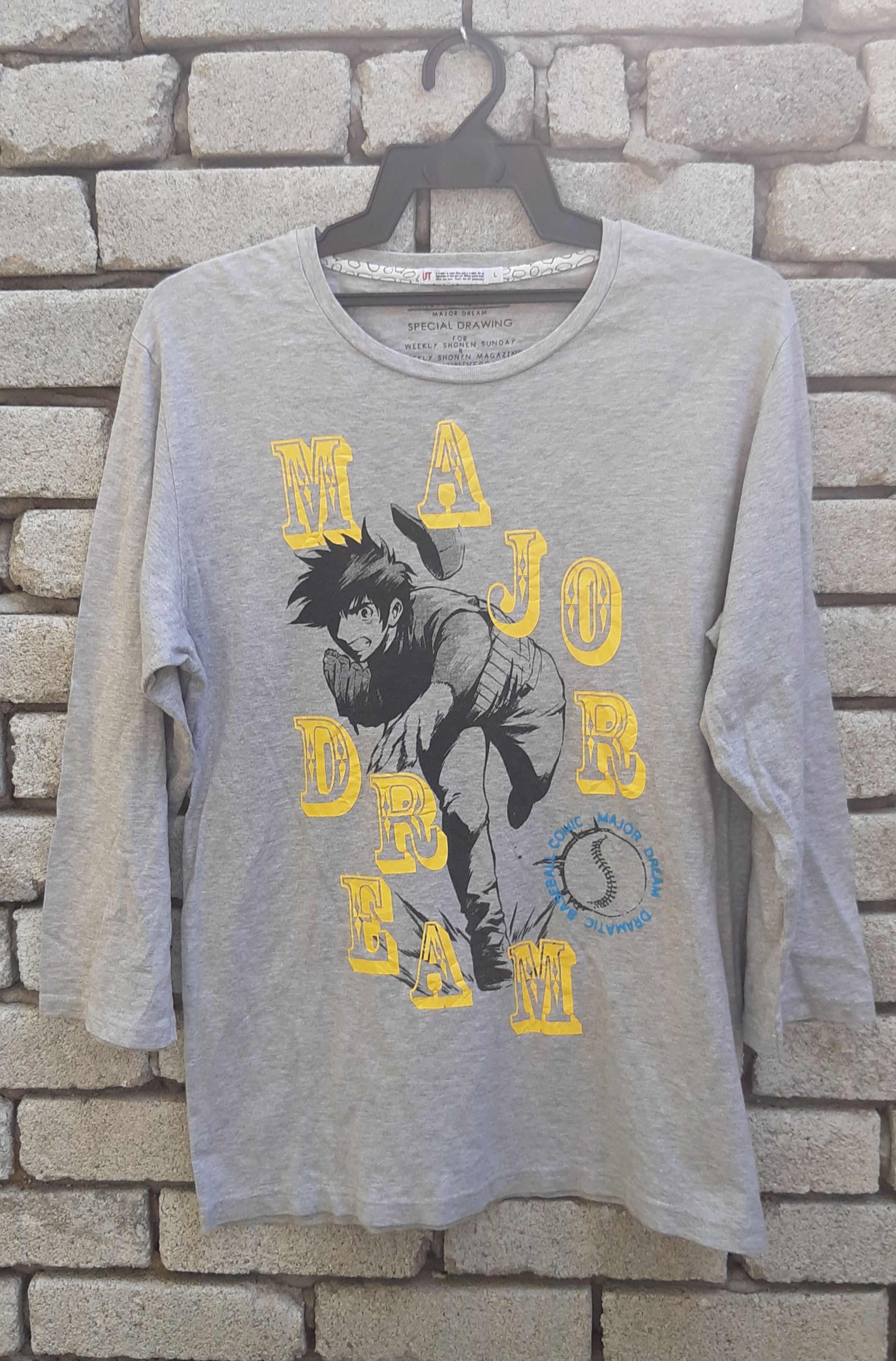 Anime MAJOR DREAM x UNIQLO 3Q TSHIRT Size US L / EU 52-54 / 3 - 1 Thumbnail