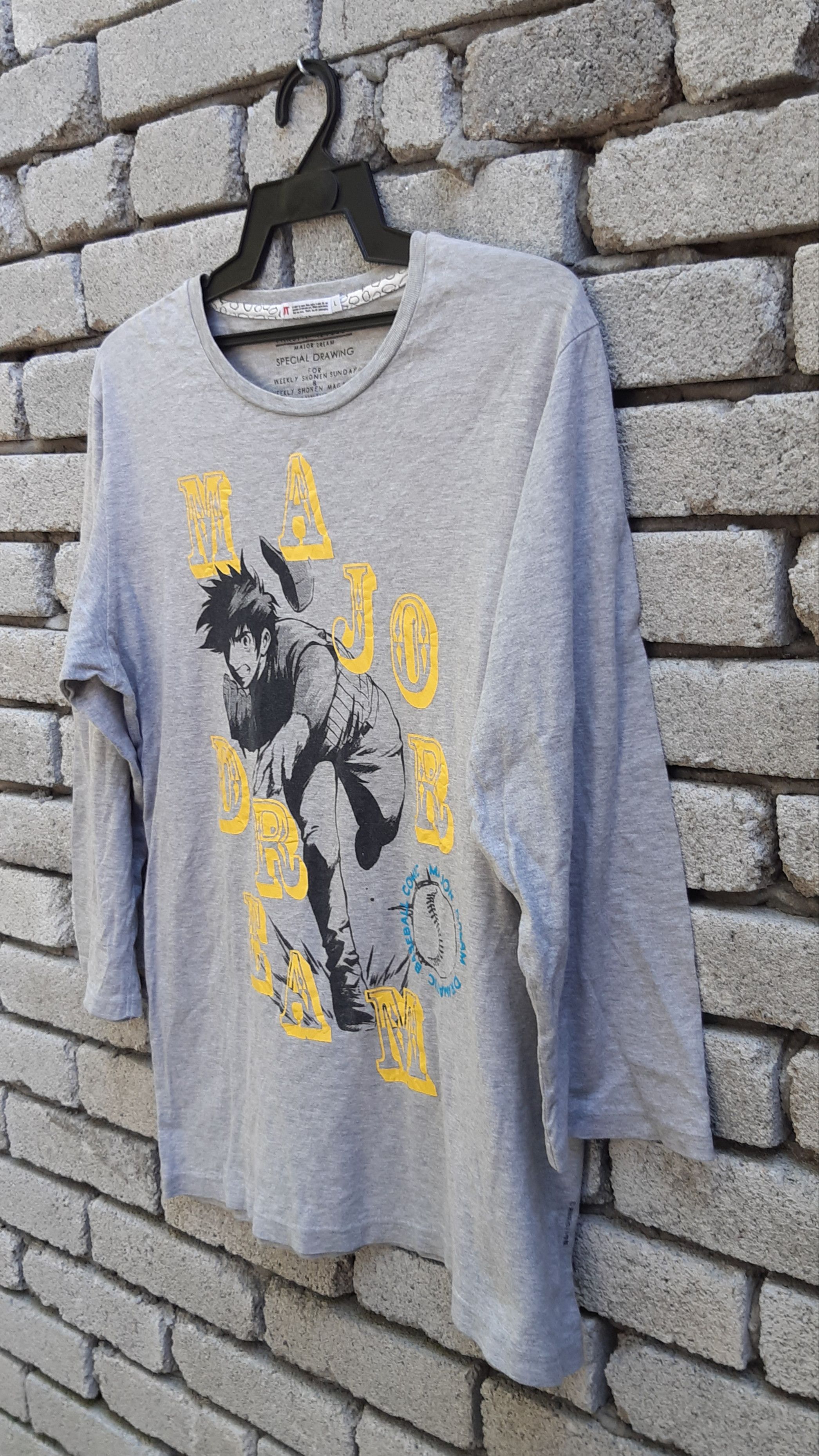 Anime MAJOR DREAM x UNIQLO 3Q TSHIRT Size US L / EU 52-54 / 3 - 2 Thumbnail