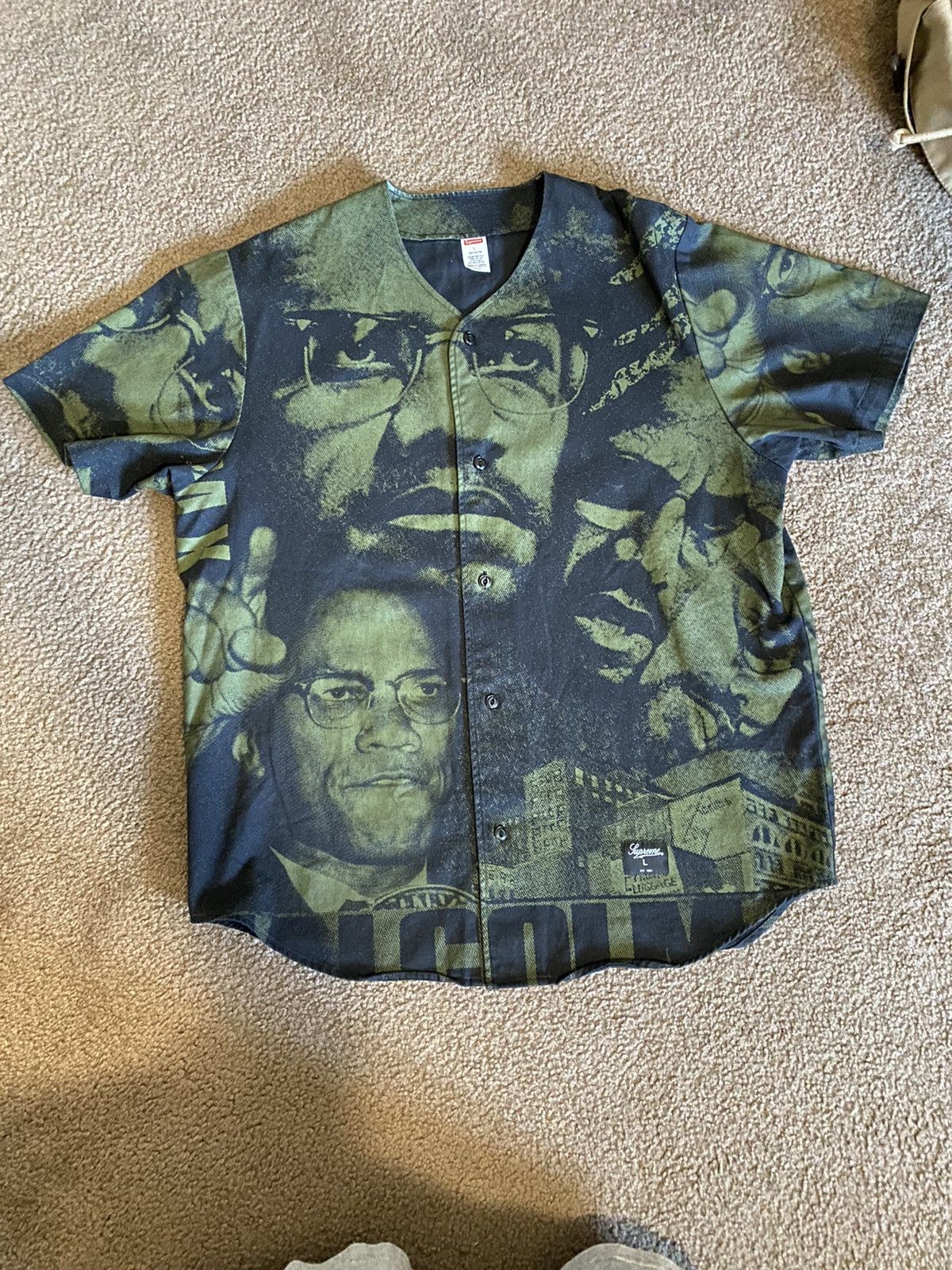 Supreme Malcolm X Baseball Jersey Grailed