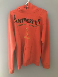 VETEMENTS X CHAMPION Antwerpen black and red cotton hoodie – Loop