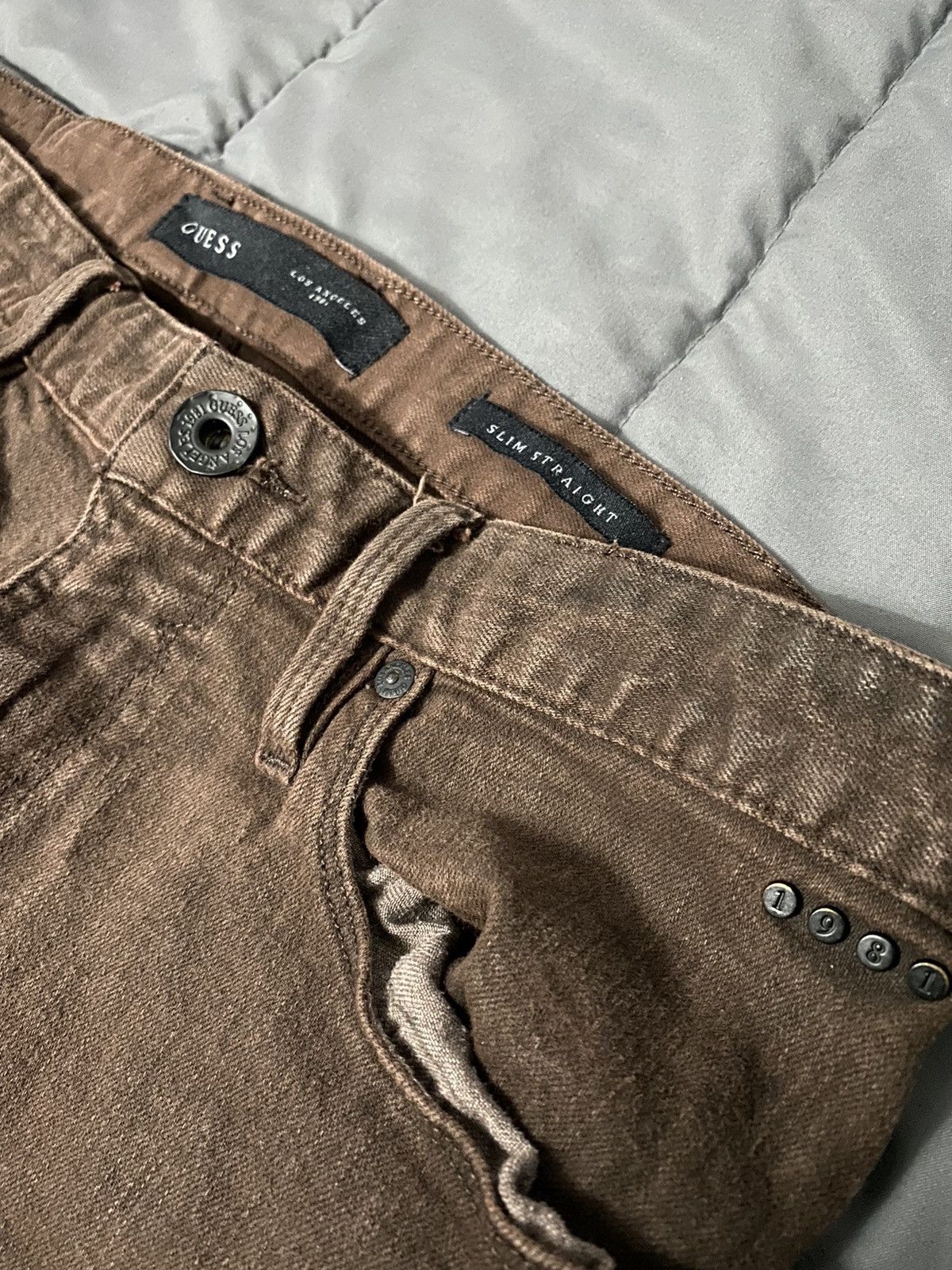 Guess Brown Guess Slim Straight Jeans Size US 32 / EU 48 - 3 Thumbnail