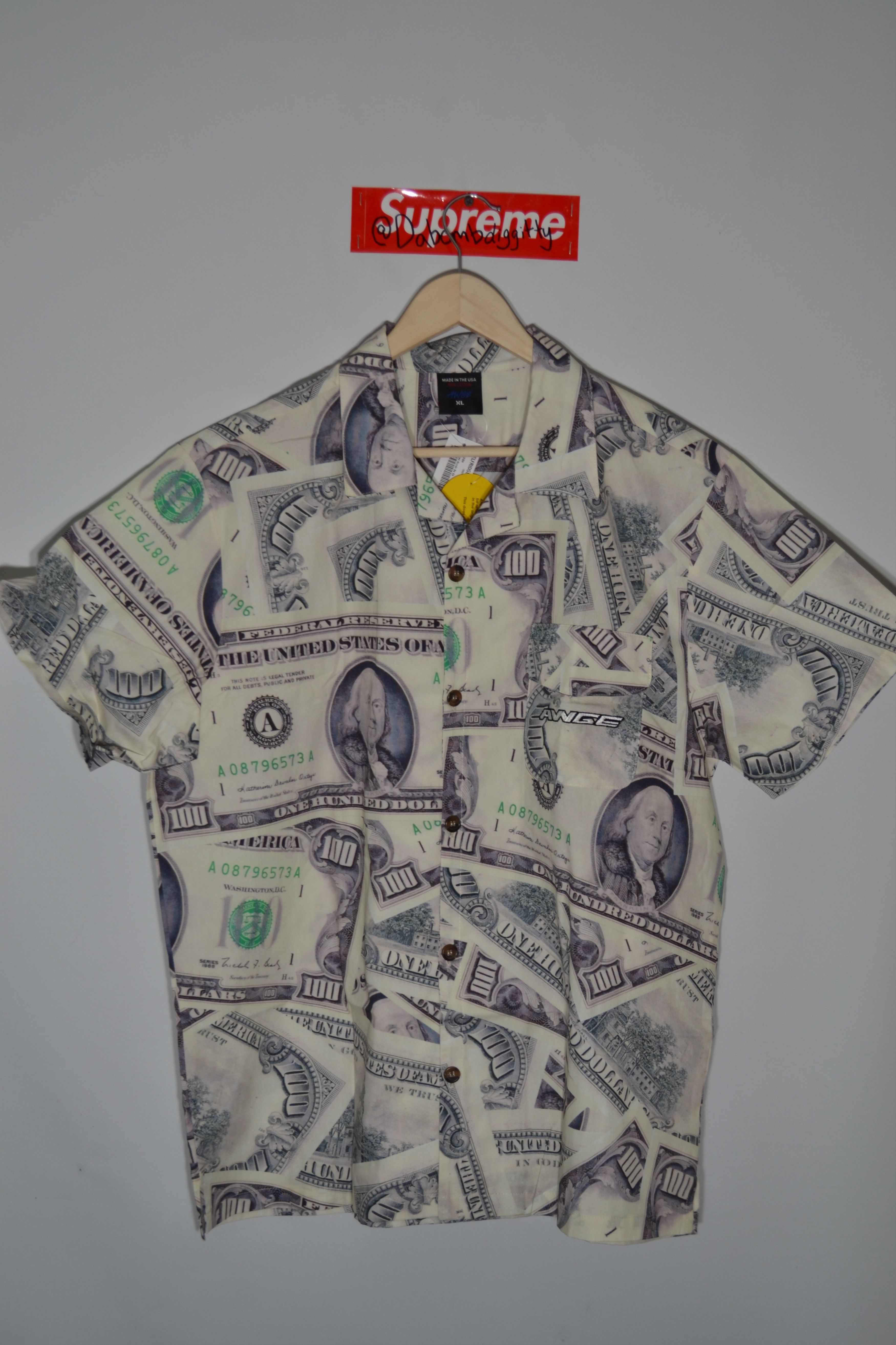 A$AP Rocky × AWGE FINAL PRICE DROP Awge Money Button Down Shirt XL ...