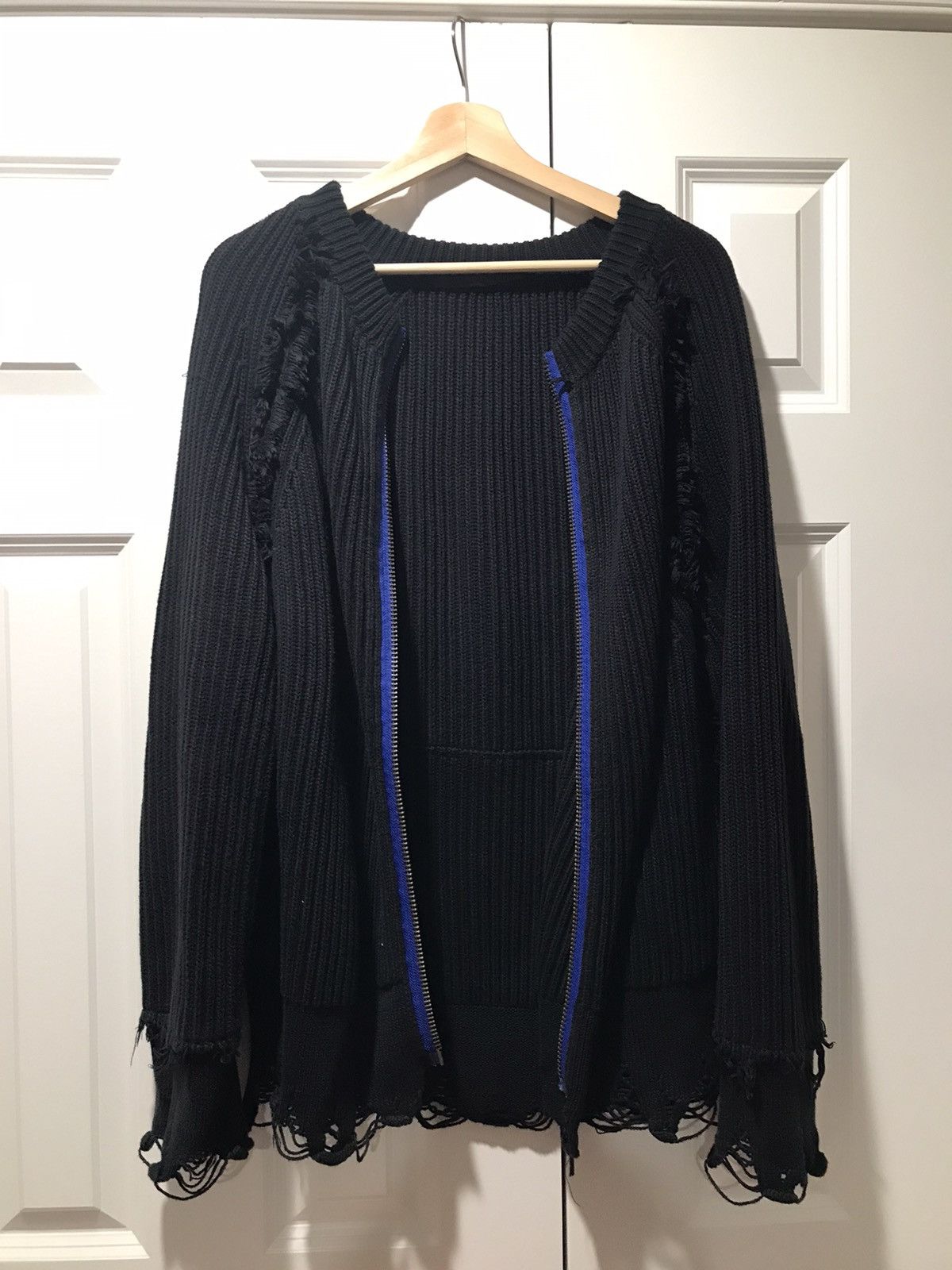 Haider Ackermann Final Drop Haider Ackermann Distressed Cardigan Size US L / EU 52-54 / 3 - 1 Thumbnail