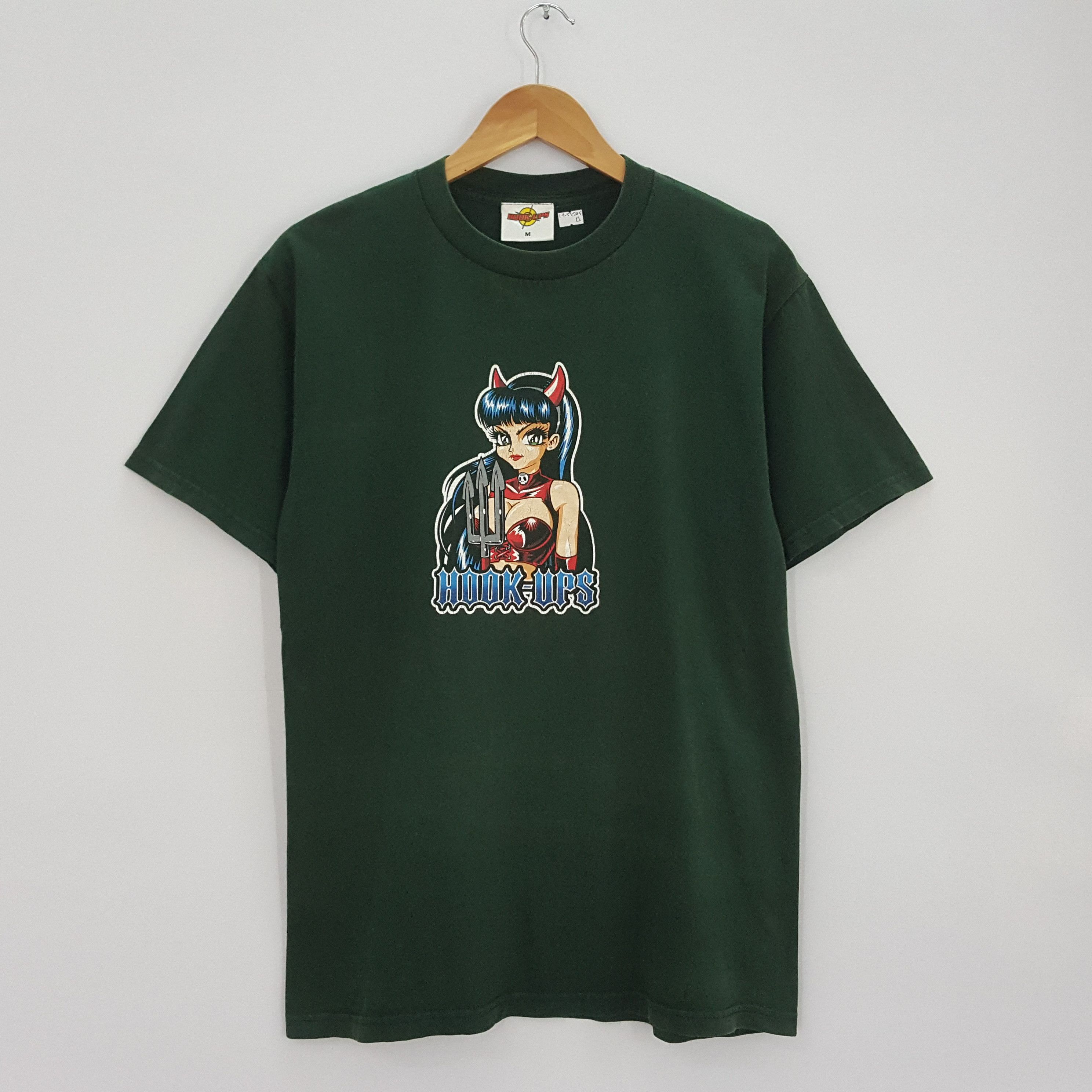 Rare Vintage 90s The Beast Rokkazii Skateboard Hook Ups T-shirt