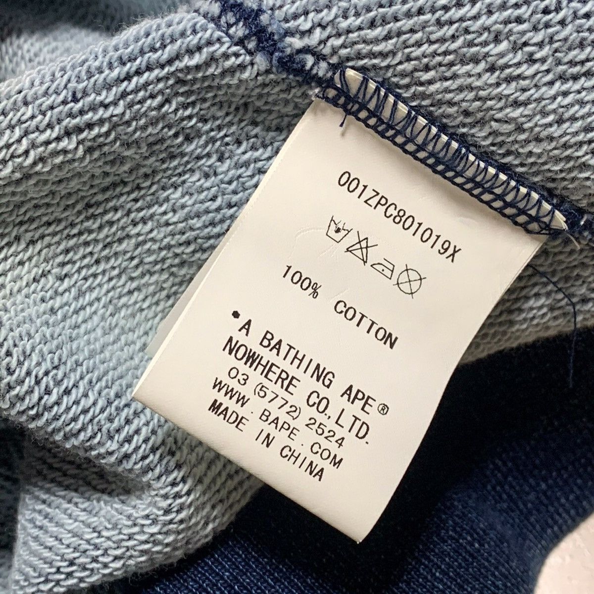 Bape Indigo Full Zip Hoodie Size US XL / EU 56 / 4 - 4 Thumbnail