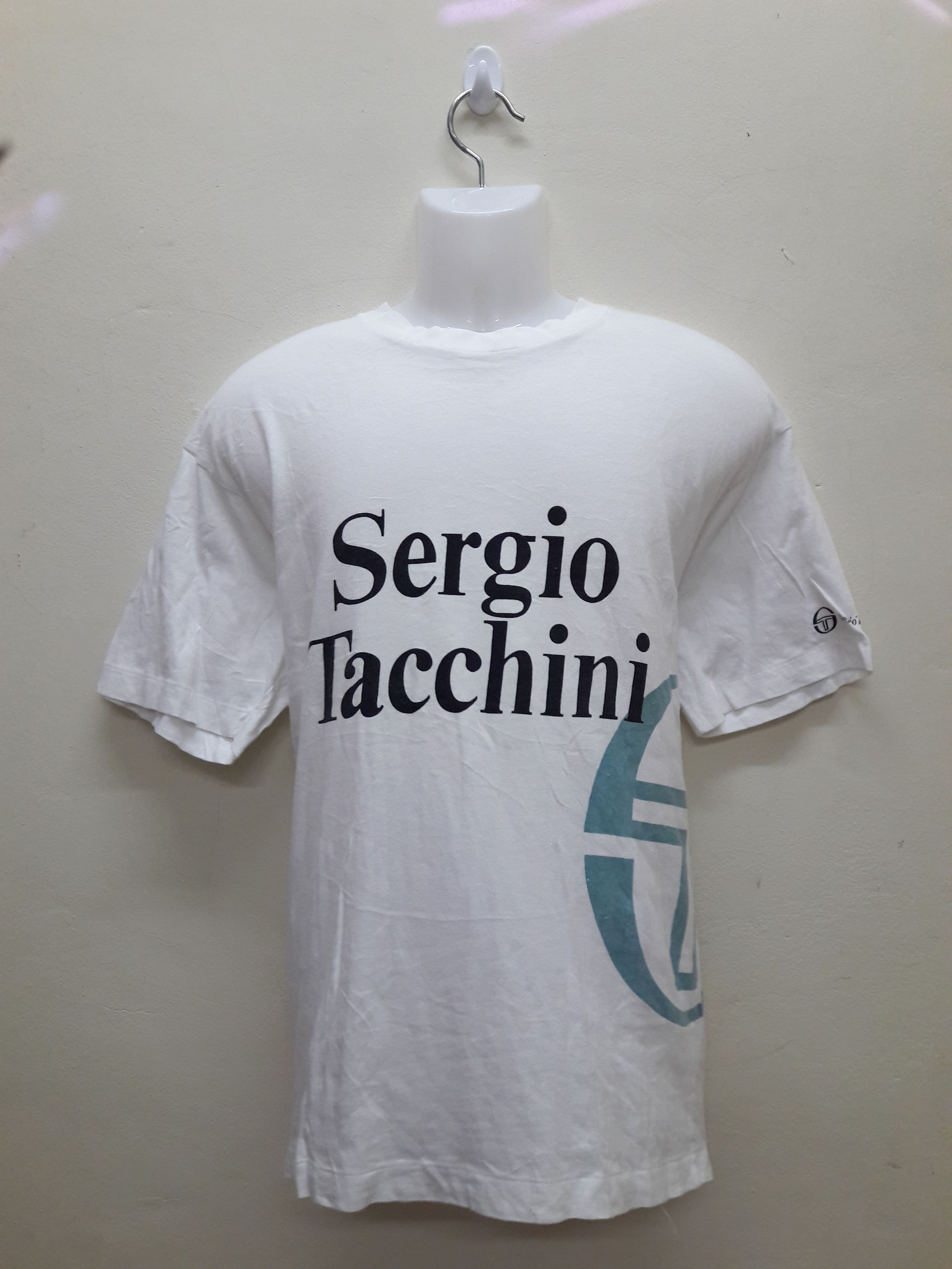 【日本産】 big Tshirt Tacchini Sergio tee vintage logo Short - shirt ウェア