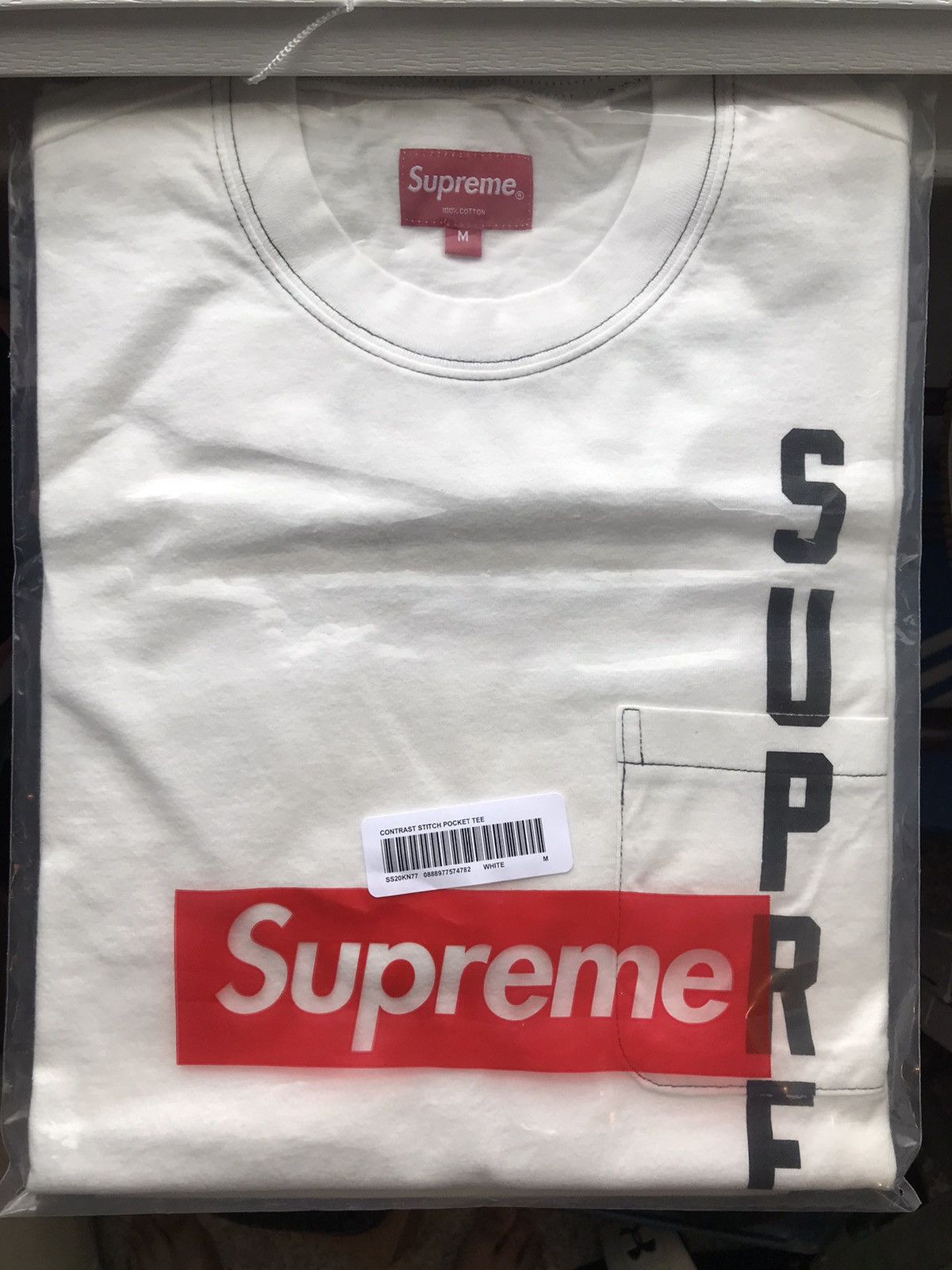 Contrast Stitch Pocket Tee