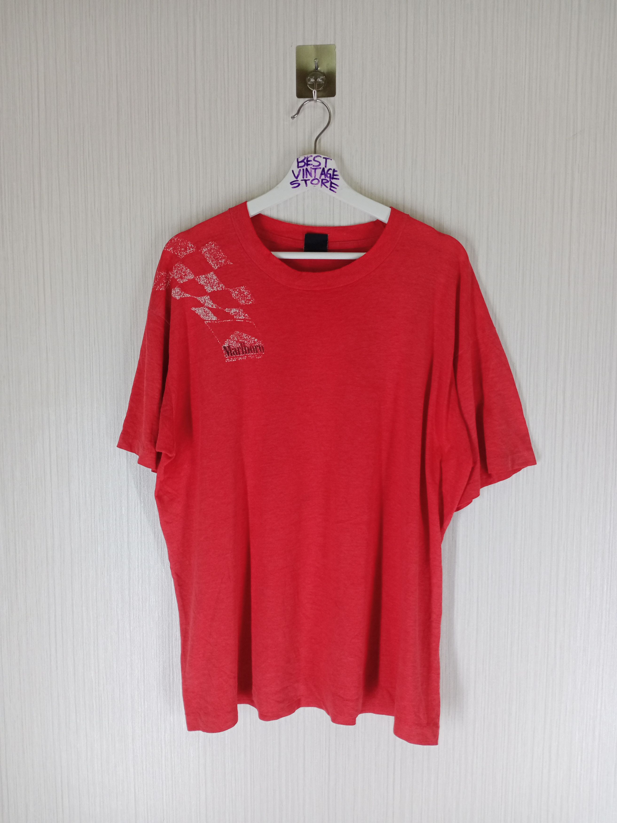 Marlboro Vintage 80s Marlboro Racing Team Tshirt Size US XL / EU 56 / 4 - 1 Thumbnail