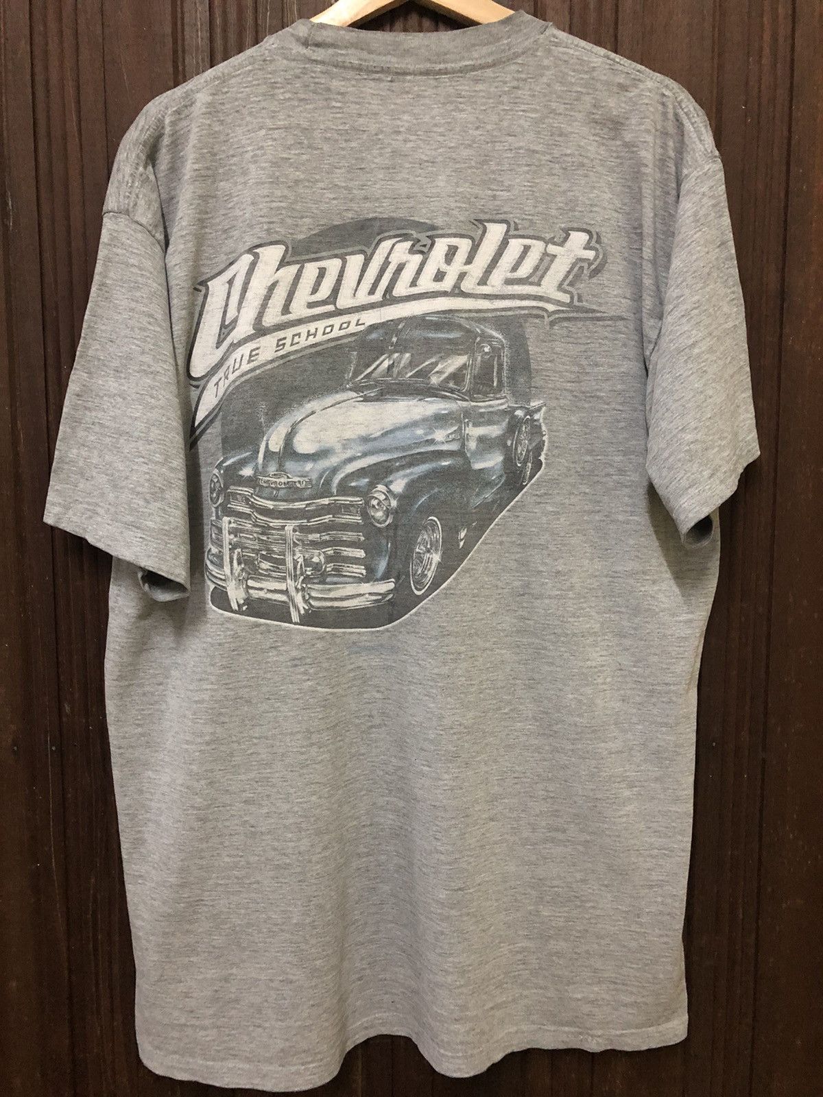 American Apparel × Vintage Vintage Rollin Hard Chevrolet True School Rare Design Shirt Size US XL / EU 56 / 4 - 1 Thumbnail