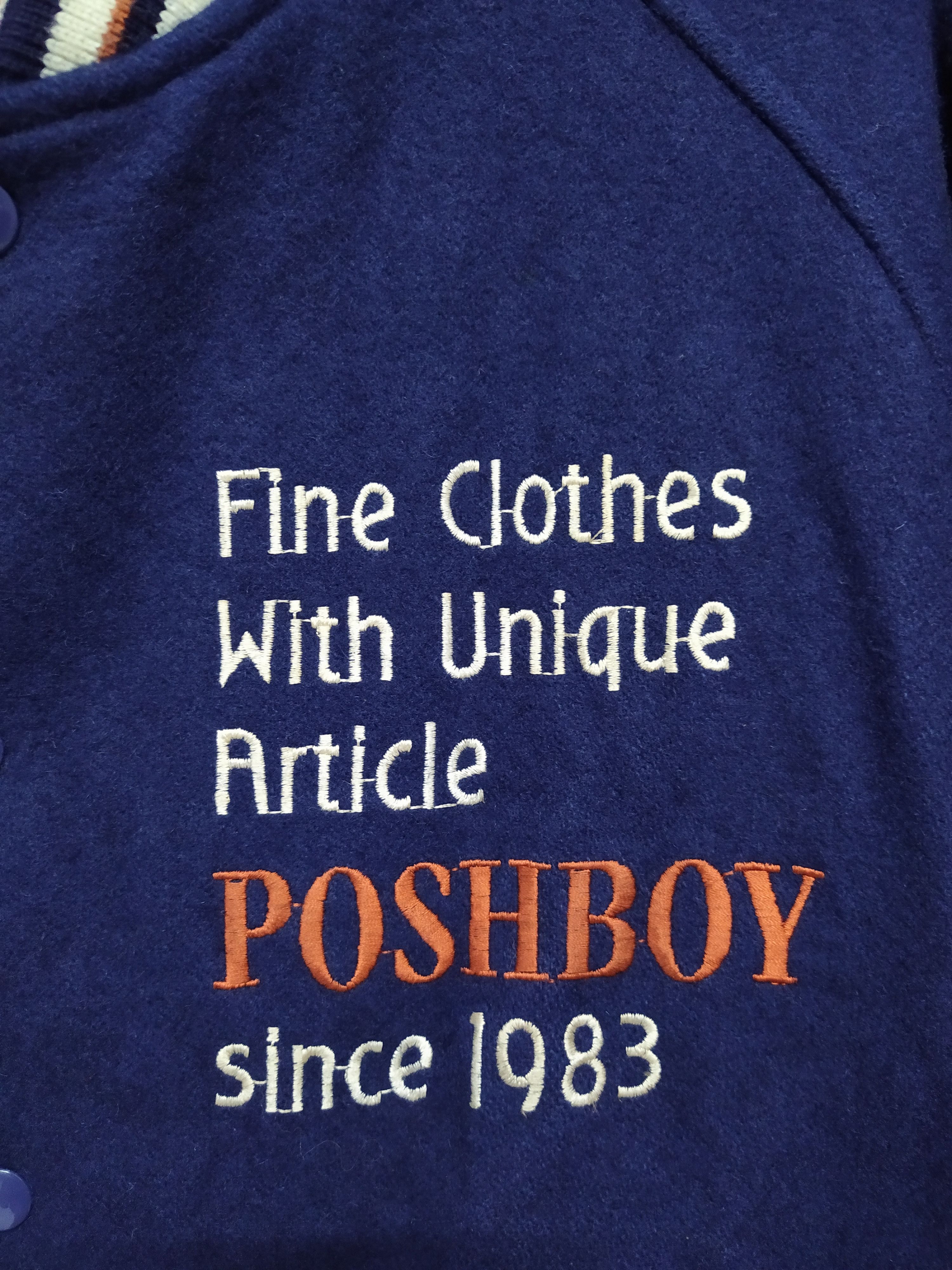Vintage VINTAGE POSH BOY EMBROIDERED VARSITY JACKET (B302) Size US L / EU 52-54 / 3 - 3 Thumbnail