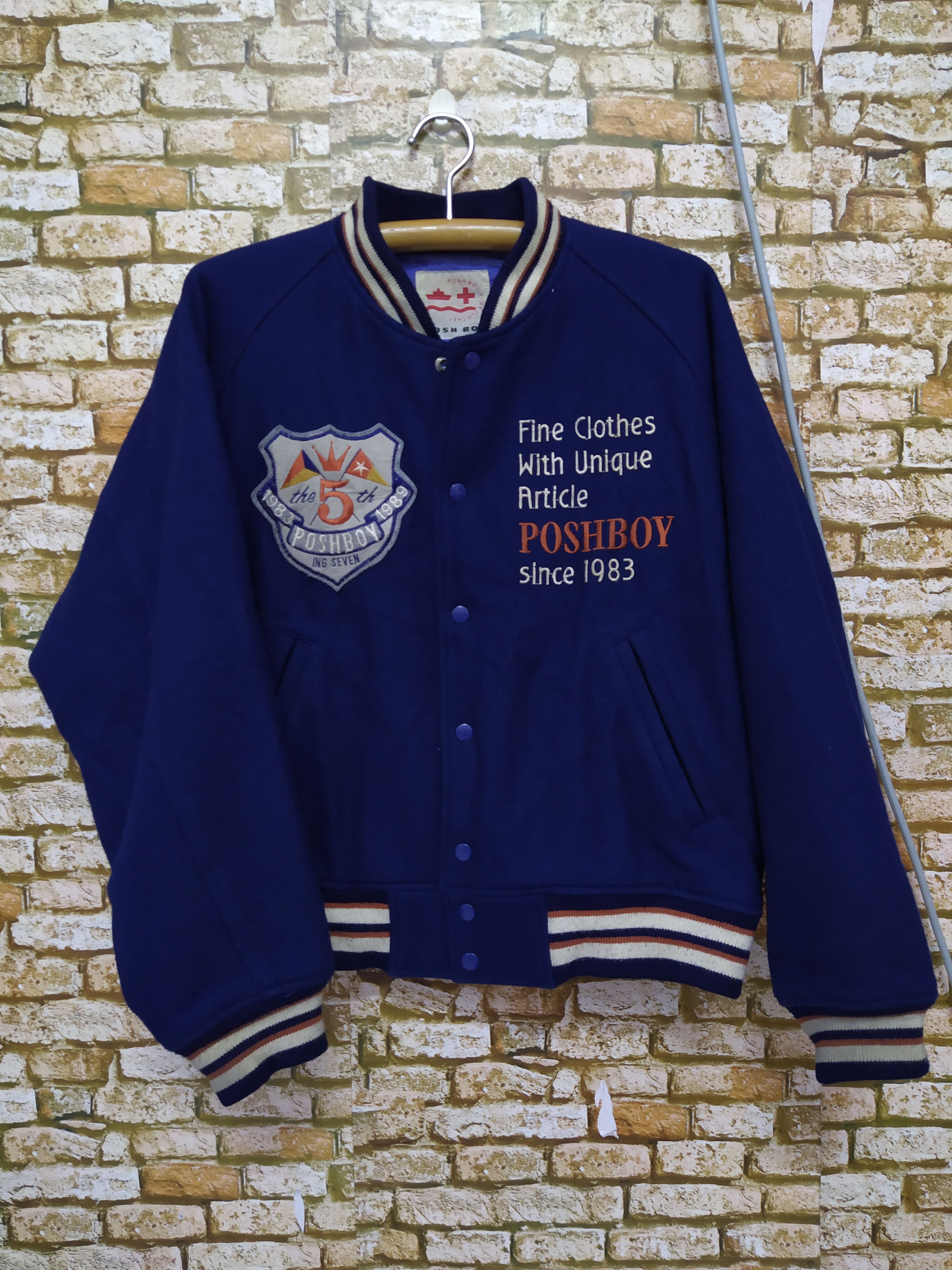 Vintage VINTAGE POSH BOY EMBROIDERED VARSITY JACKET (B302) Size US L / EU 52-54 / 3 - 2 Thumbnail
