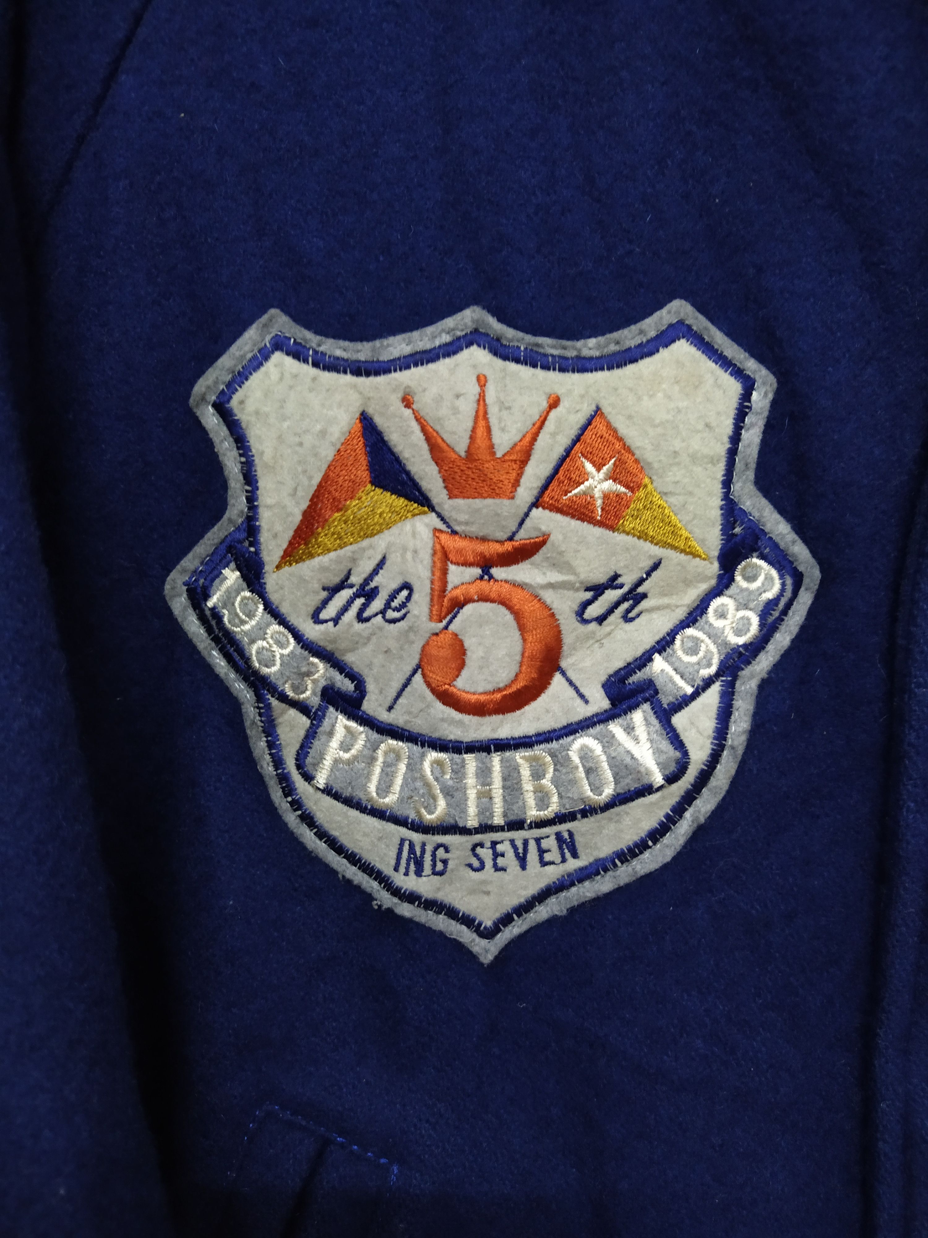 Vintage VINTAGE POSH BOY EMBROIDERED VARSITY JACKET (B302) Size US L / EU 52-54 / 3 - 4 Thumbnail