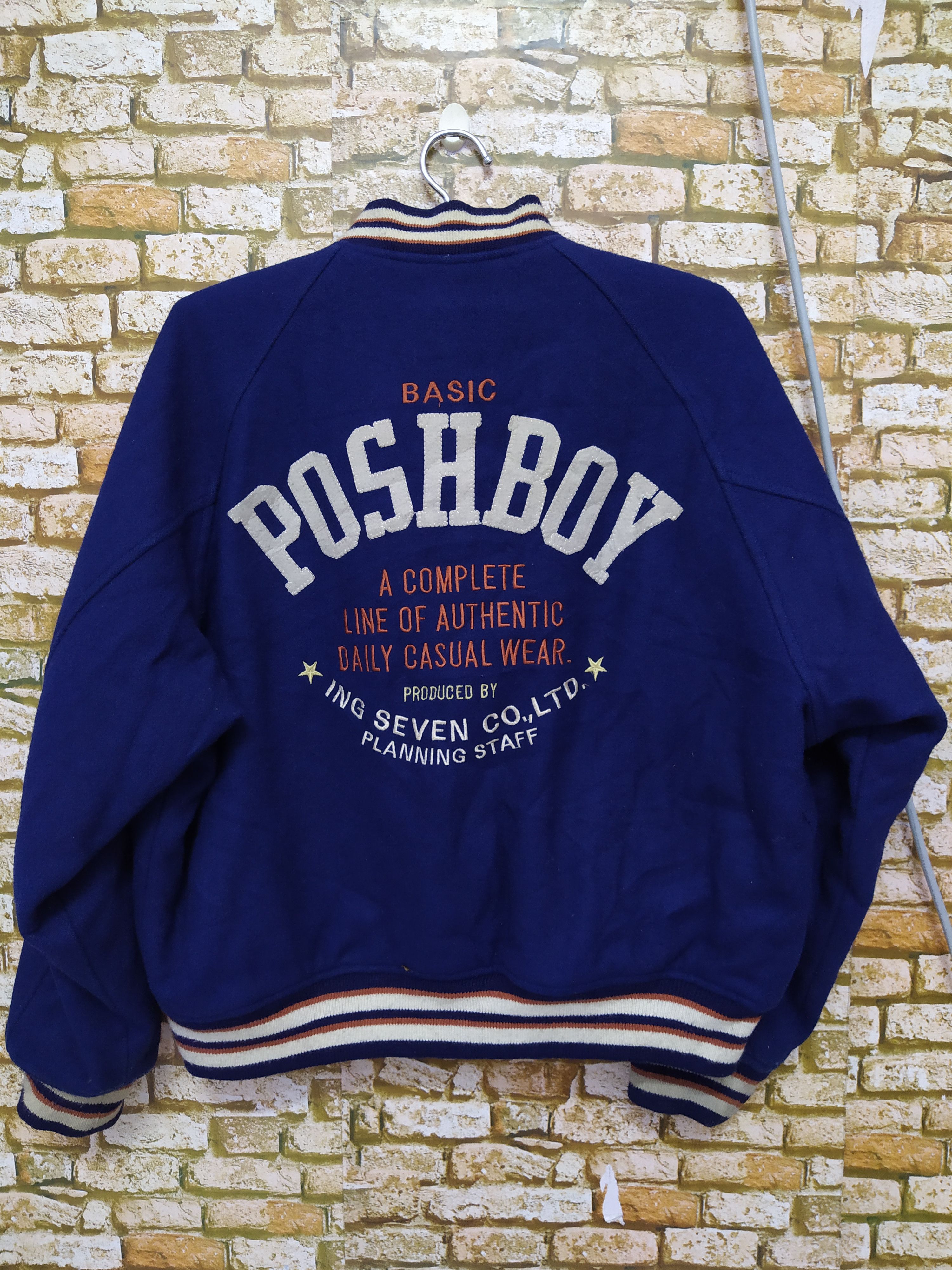 VINTAGE POSH BOY EMBROIDERED VARSITY JACKET (B302)