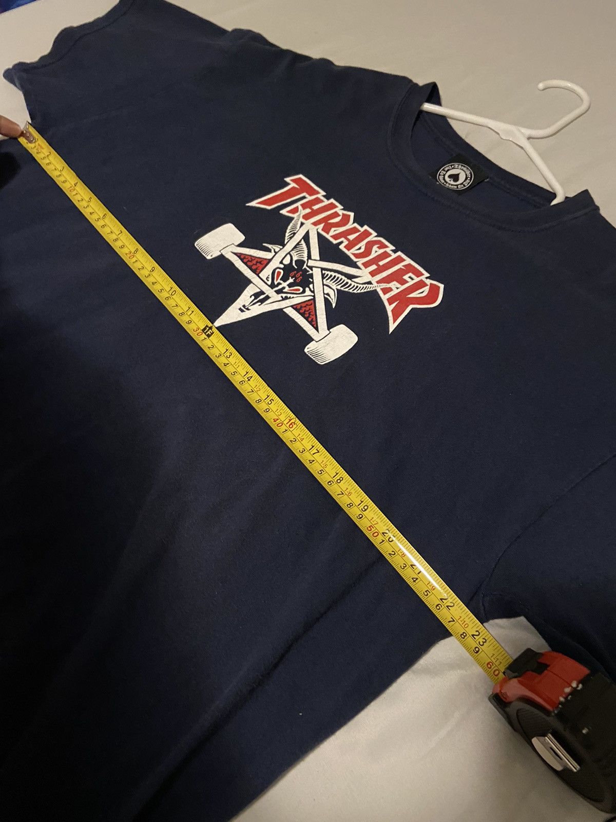 Thrasher Thrasher Magazines 666 Navy Tee Shirt Size US XL / EU 56 / 4 - 5 Thumbnail