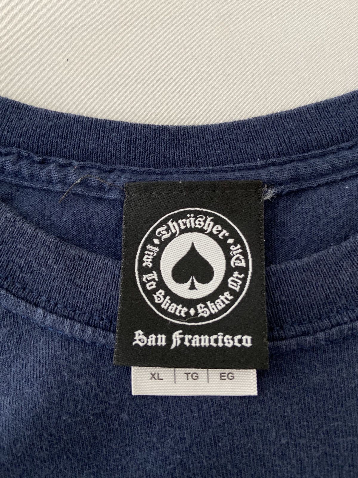 Thrasher Thrasher Magazines 666 Navy Tee Shirt Size US XL / EU 56 / 4 - 4 Thumbnail