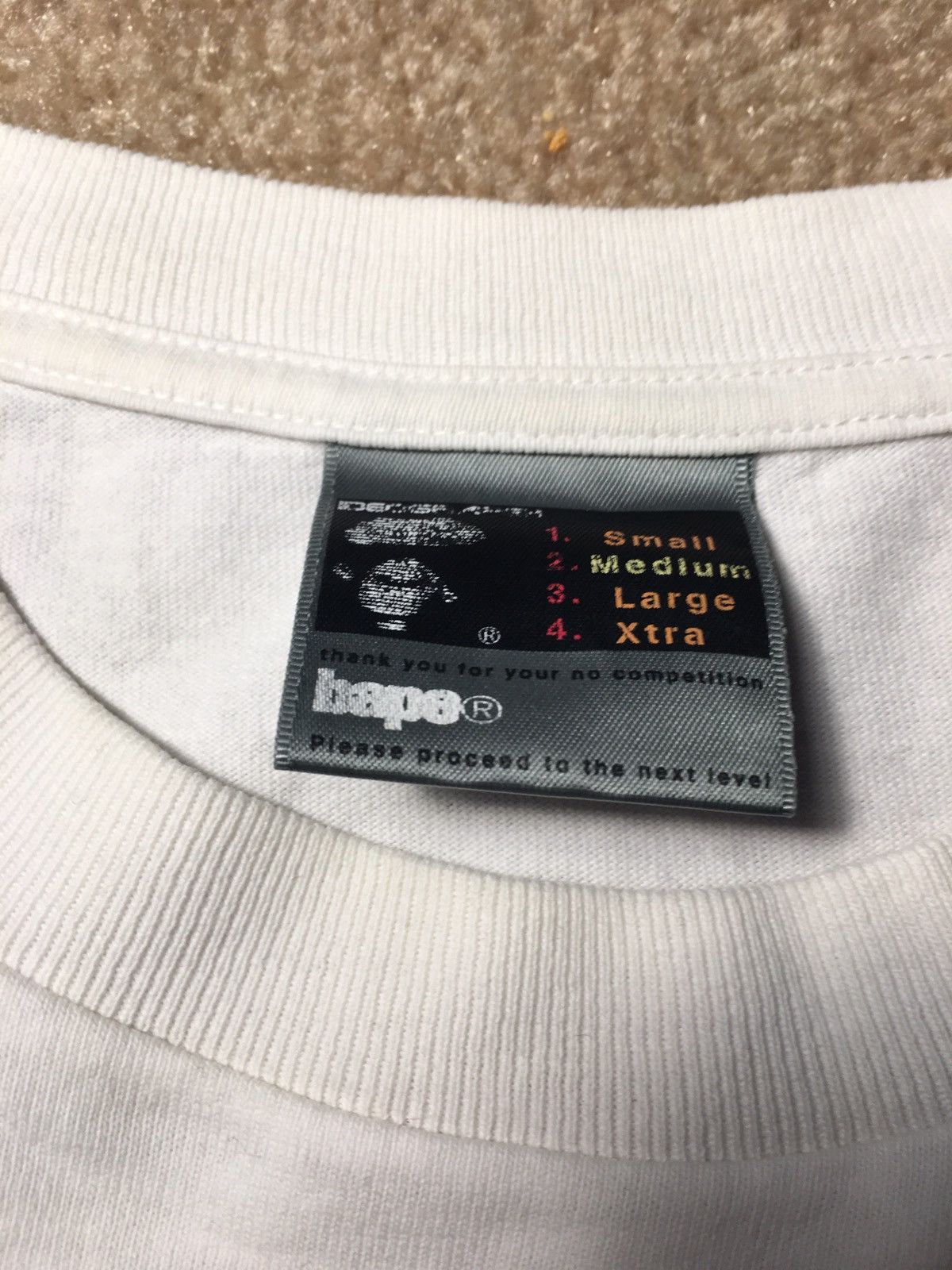 Bape 1999 Bape Gothic Logo Tee White Medium 90s OG Bathing Ape Size US M / EU 48-50 / 2 - 4 Thumbnail