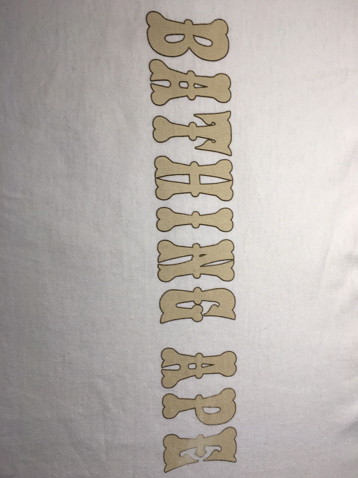 Bape 1999 Bape Gothic Logo Tee White Medium 90s OG Bathing Ape Size US M / EU 48-50 / 2 - 5 Thumbnail