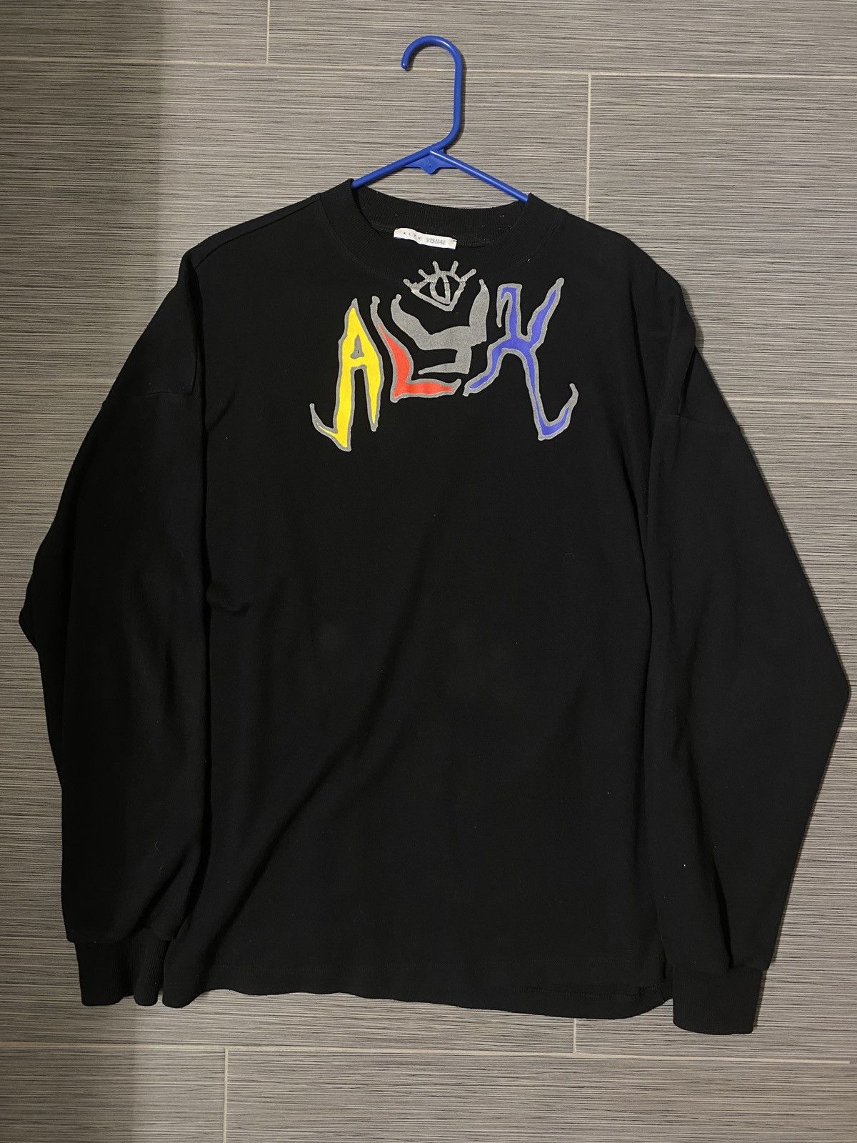 image of Alyx Graffiti Crewneck in Black, Men's (Size Large)