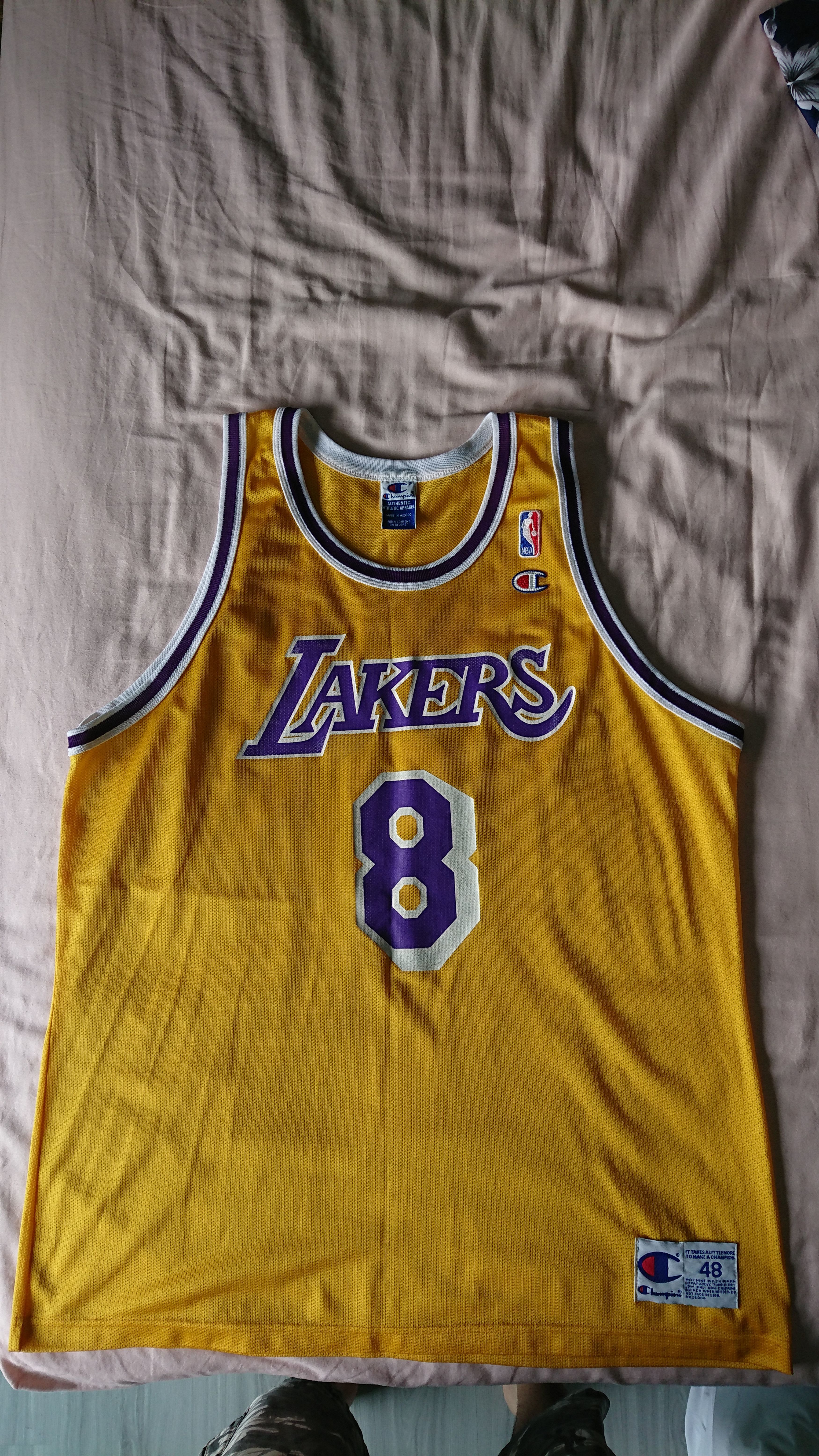 Kobe Bryant LA Lakers Champion Jersey Vintage Size 48
