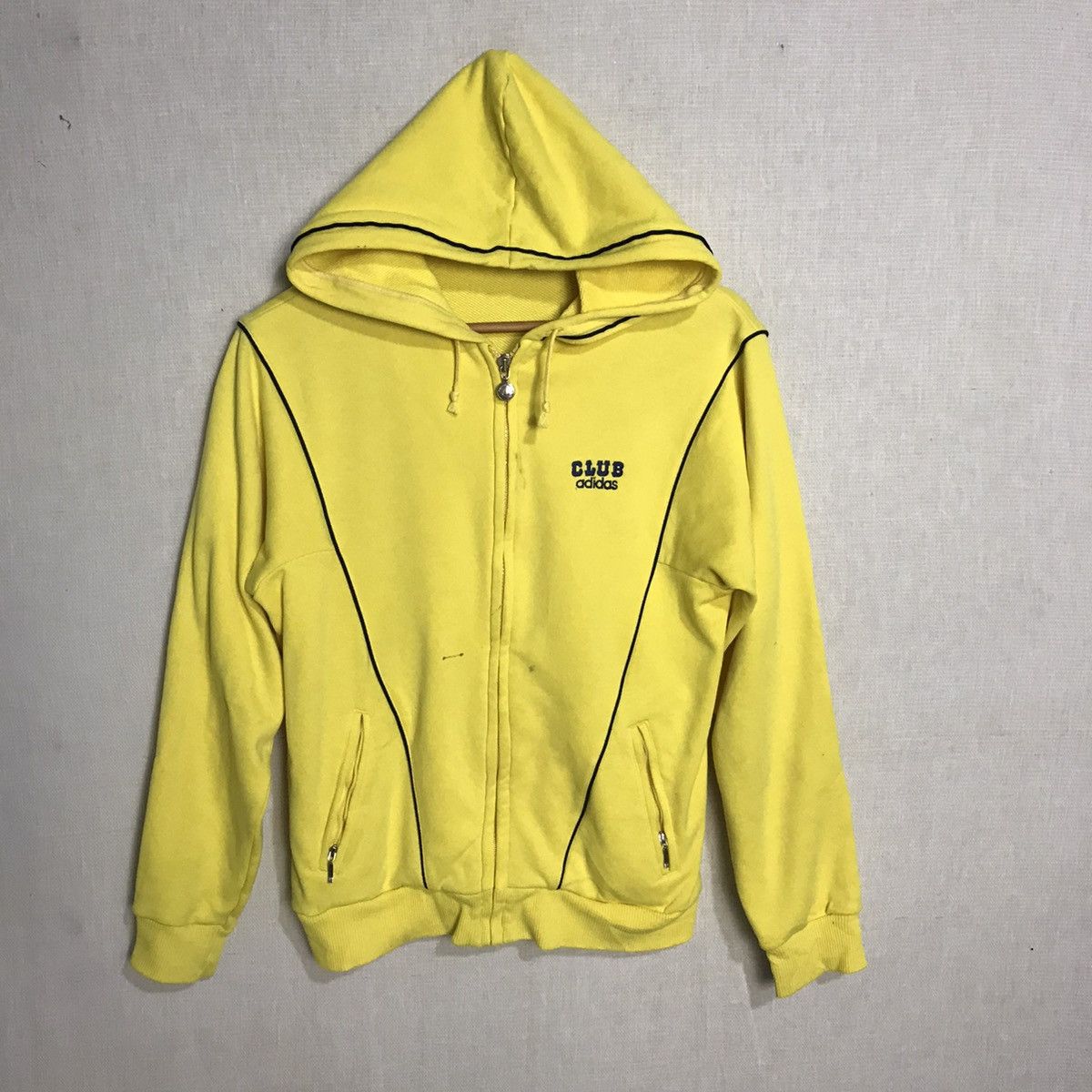 Vintage adidas club yellow zipper hoodie
