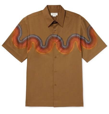 Dries Van Noten Tan Verner Panton Edition Wave Shirt | Grailed