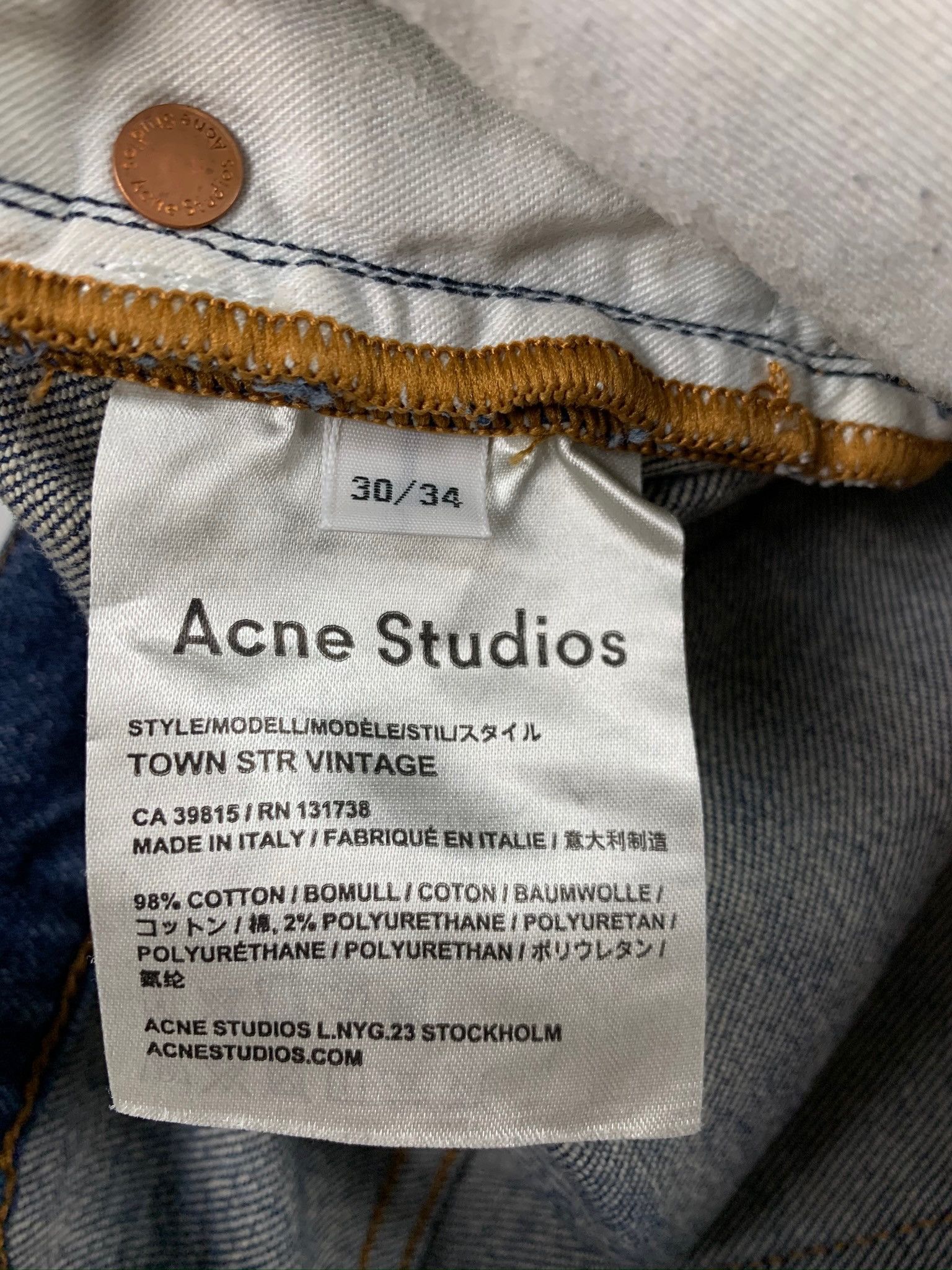 Acne Studios Acne Studios Blue Skinny Jeans Size US 30 / EU 46 - 10 Thumbnail