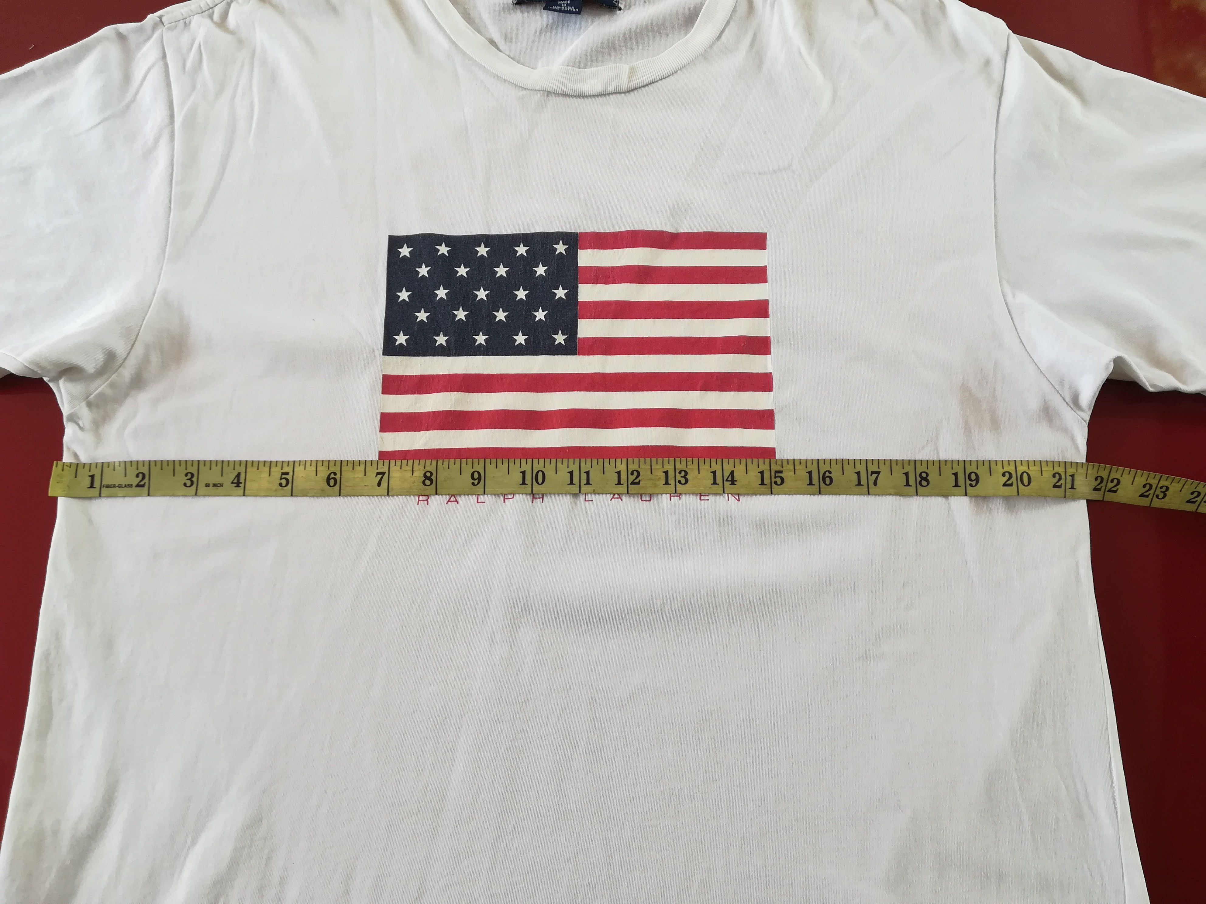 Polo Ralph Lauren × Vintage Vintage US Flag Polo Sport Ralph Lauren T-Shirt Size US L / EU 52-54 / 3 - 6 Thumbnail