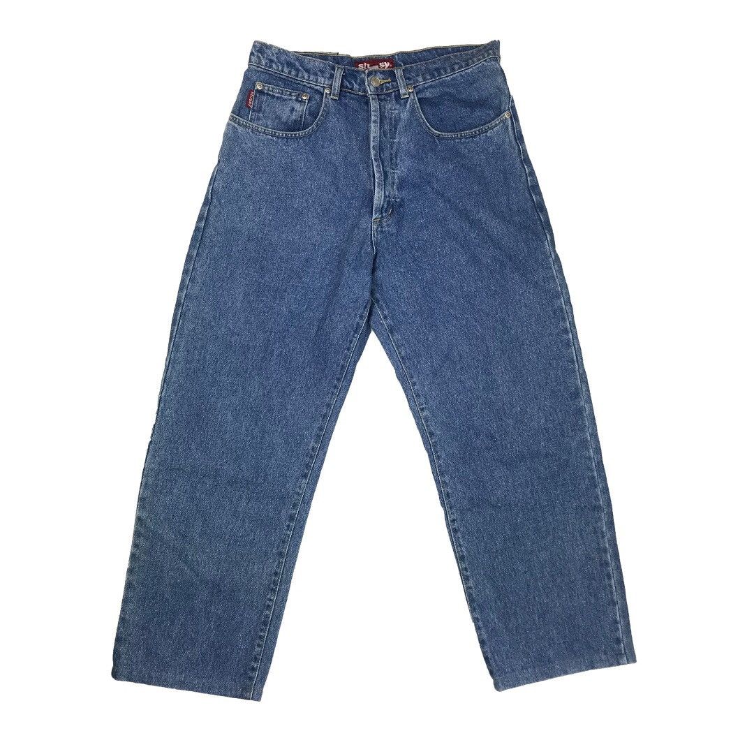 old stussy wide denim pants 90's archive old stussy denim pants