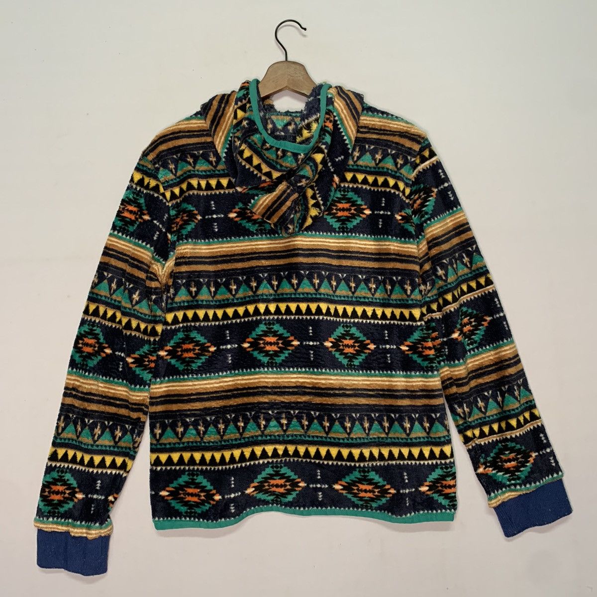Art Comes First × Japanese Brand Vintage Titicaca Navajo Style Hoodie Sweater Jacket Size US L / EU 52-54 / 3 - 6 Thumbnail