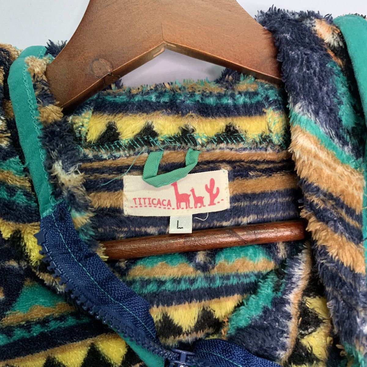 Art Comes First × Japanese Brand Vintage Titicaca Navajo Style Hoodie Sweater Jacket Size US L / EU 52-54 / 3 - 7 Thumbnail